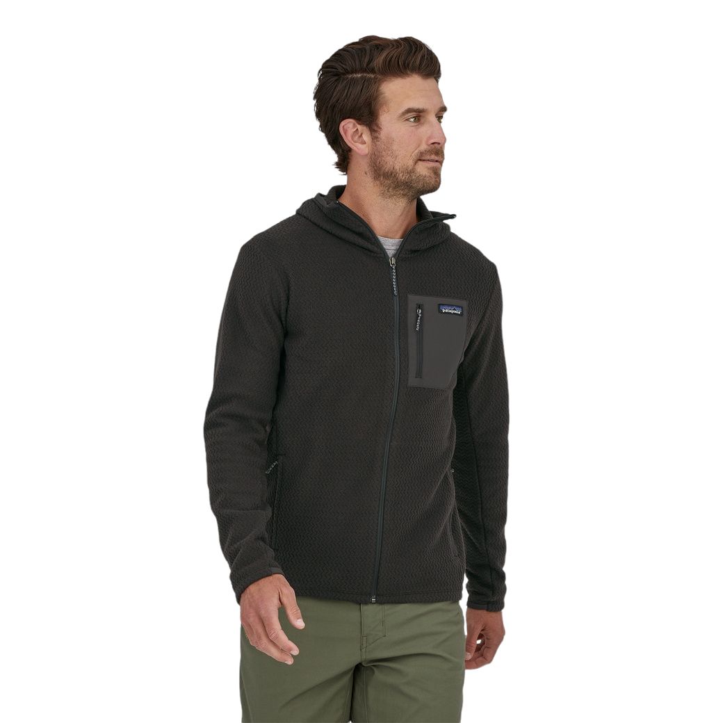 Patagonia | Maglia R1 Air Full-Zip Hoody Uomo Black - Fabbrica Ski Sises