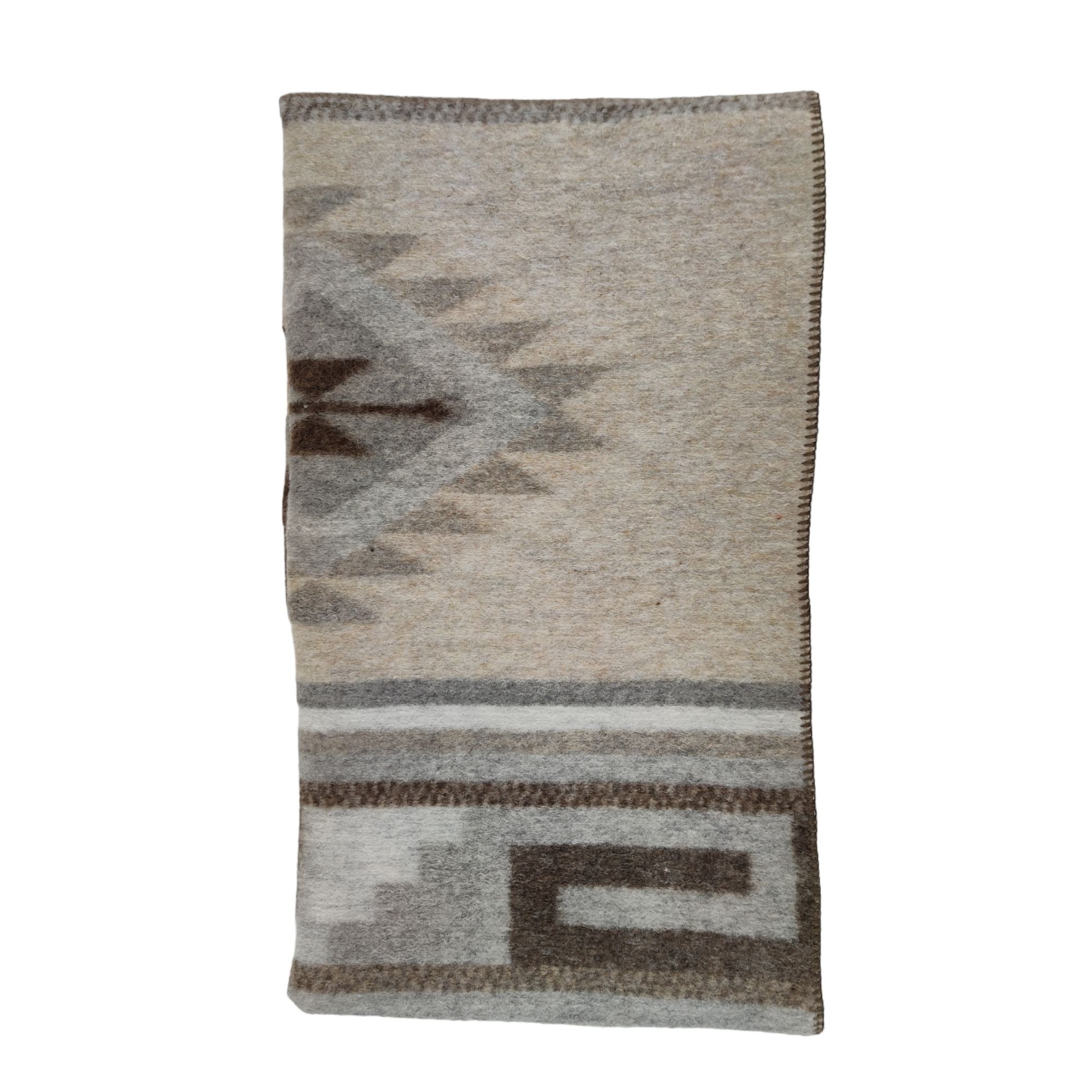 Biella Fabrics | Coperta Joshuaw Rombi Grigio/Beige - Fabbrica Ski Sises