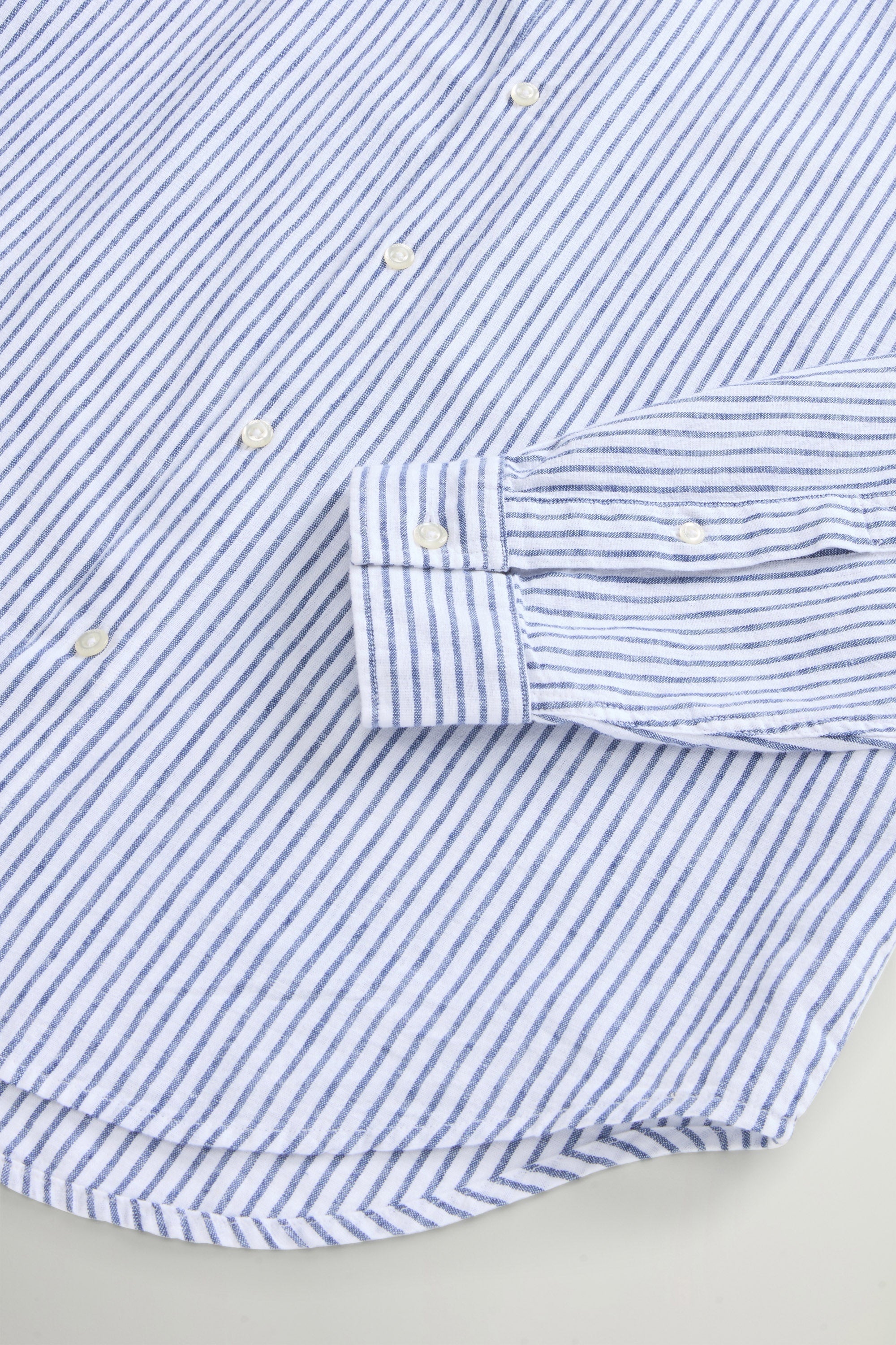 Chemise Linen Stripe Homme Blue