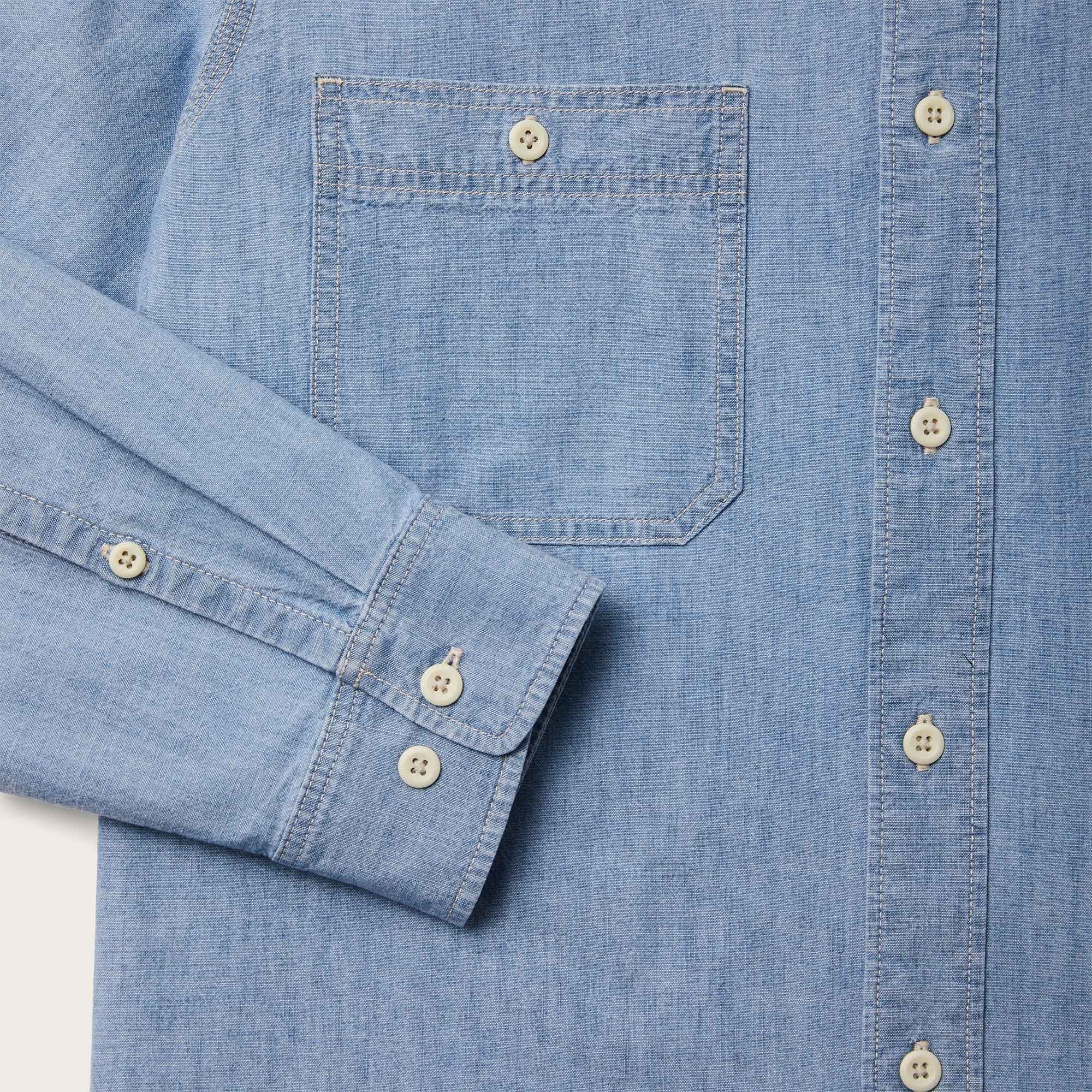 Mann Chambray Cpo Hemd Light Indigo