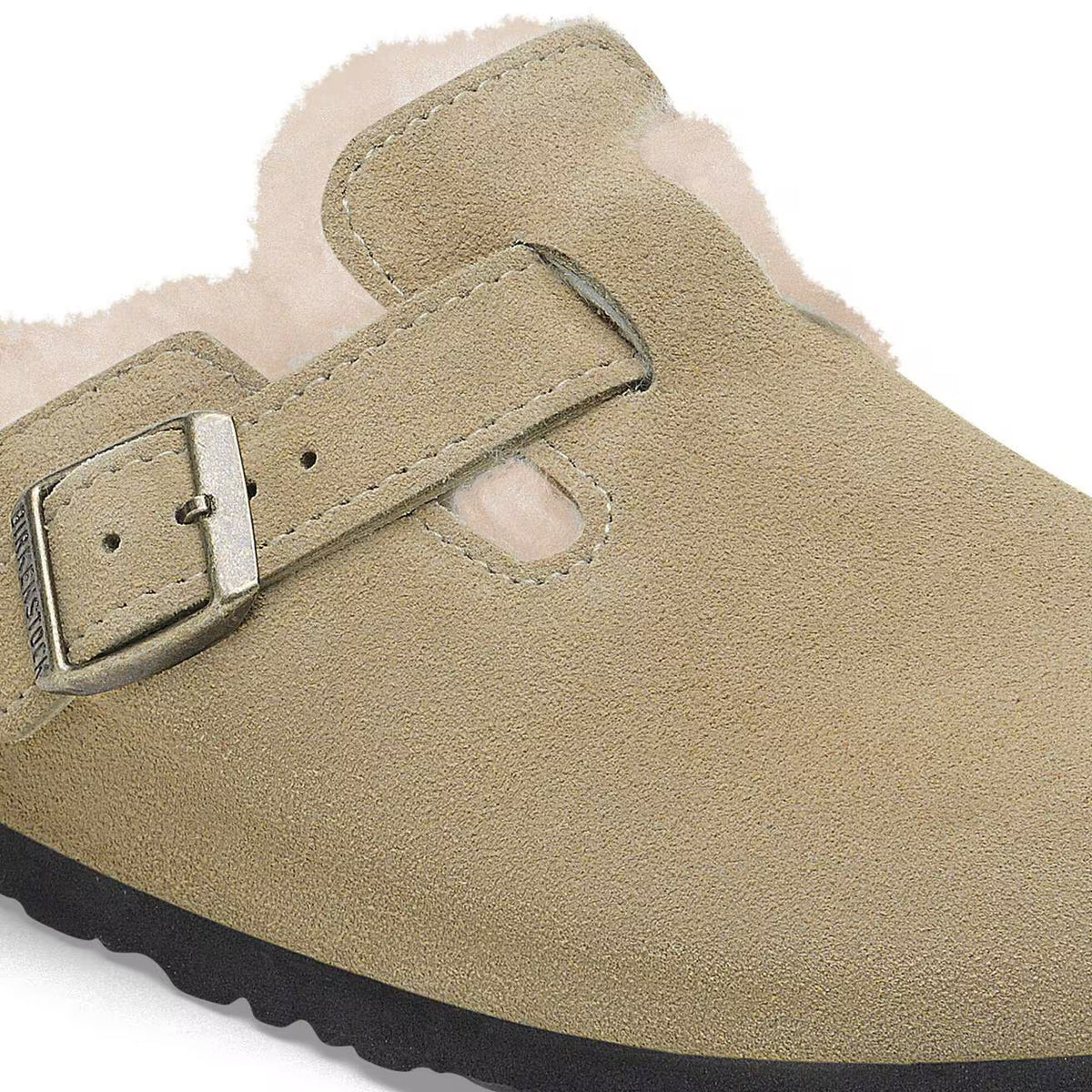 Boston VL shearling-sandaler, taupe