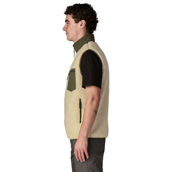 Gilet Classic Retro-X Fleece Uomo Dark Natural/Basin Green