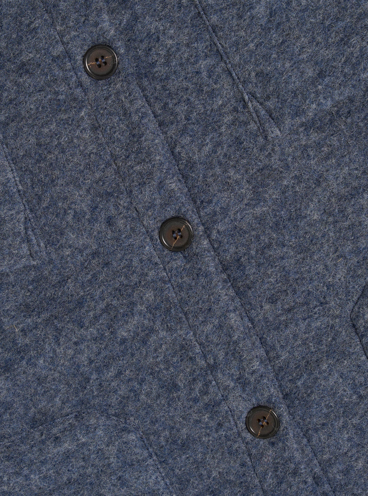 Cardigan Wool Fleece Homme State Blue