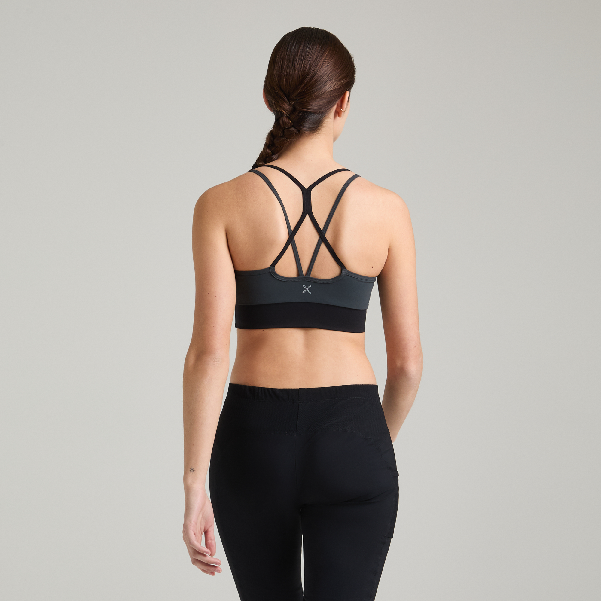 Top Crimp Cross Mujer Black/Piombo