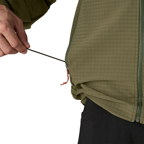 Chaqueta R1 TechFace Hoody Hombre Basin Green