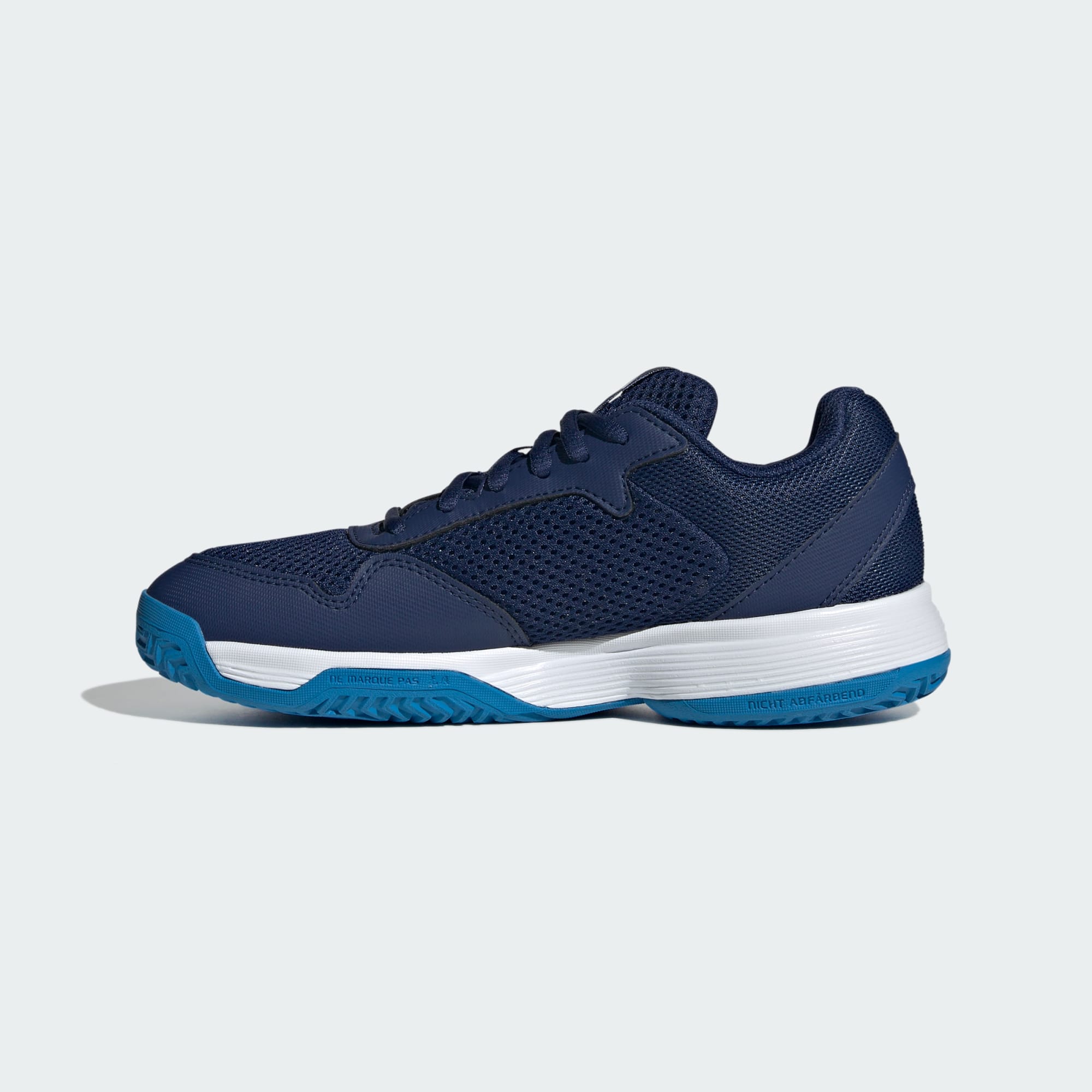 Junior Courtflash Tennis Shoes Dark Blue /Cloud White