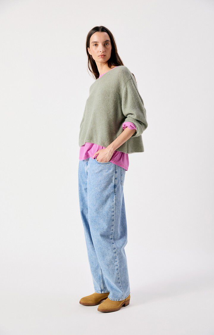 Frau Vitow Pullover Kaki Melange