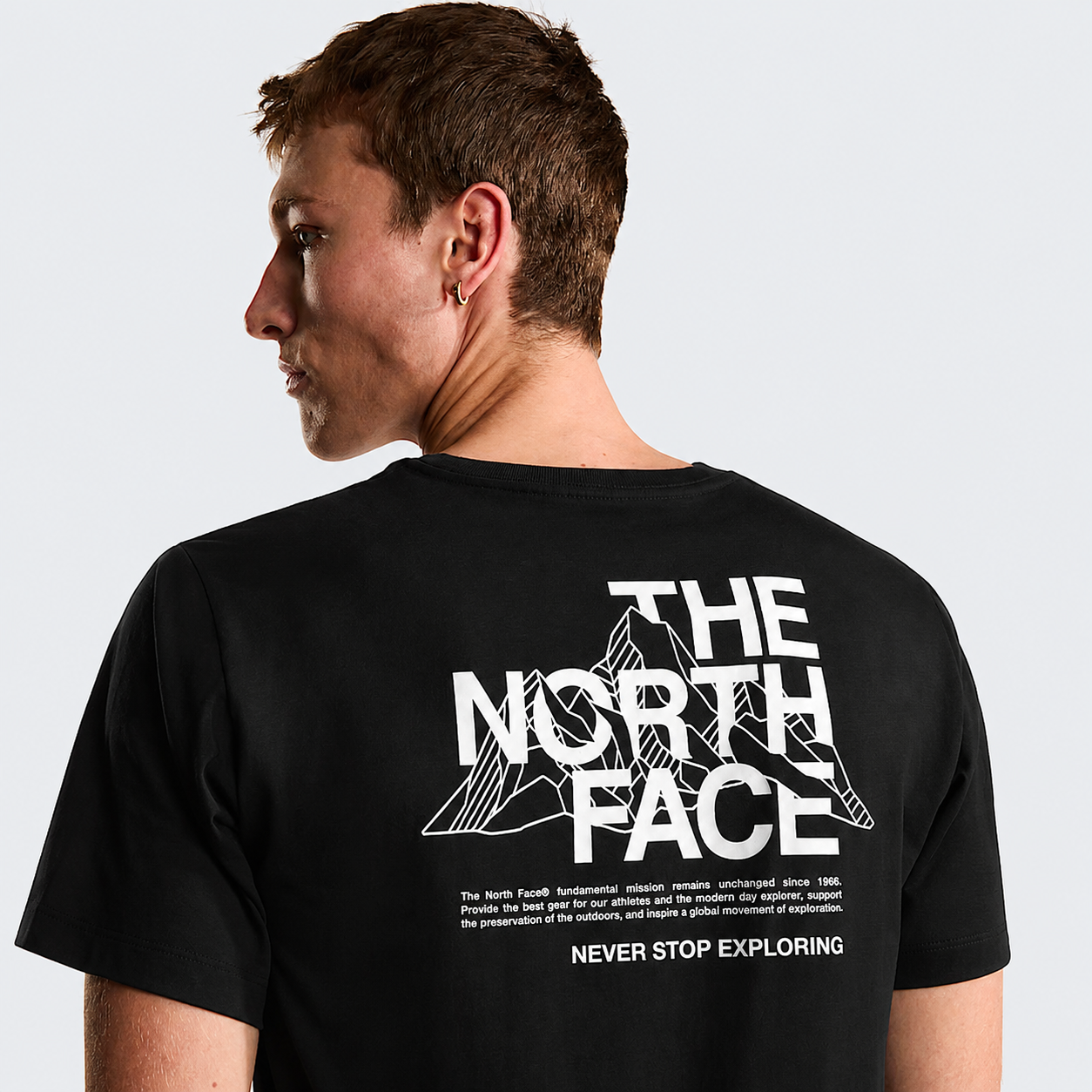 T-shirt Mountain Sketch Uomo Black