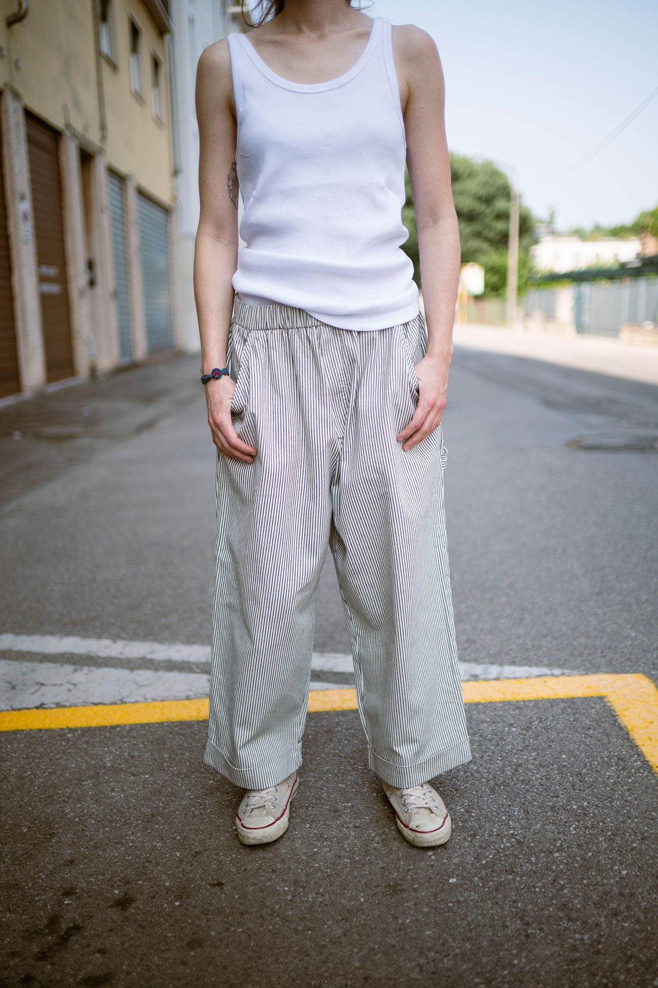 Pantaloni The Perp 169 Donna Navy/White