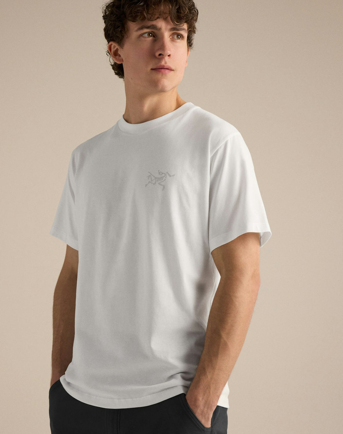 Camiseta Kragg SL Cotton Hombre White Light