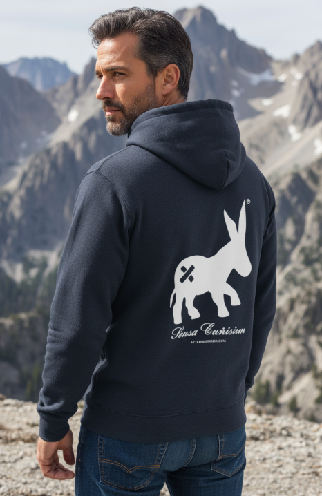 Maglia Hoodie Uomo Navy Blue/White