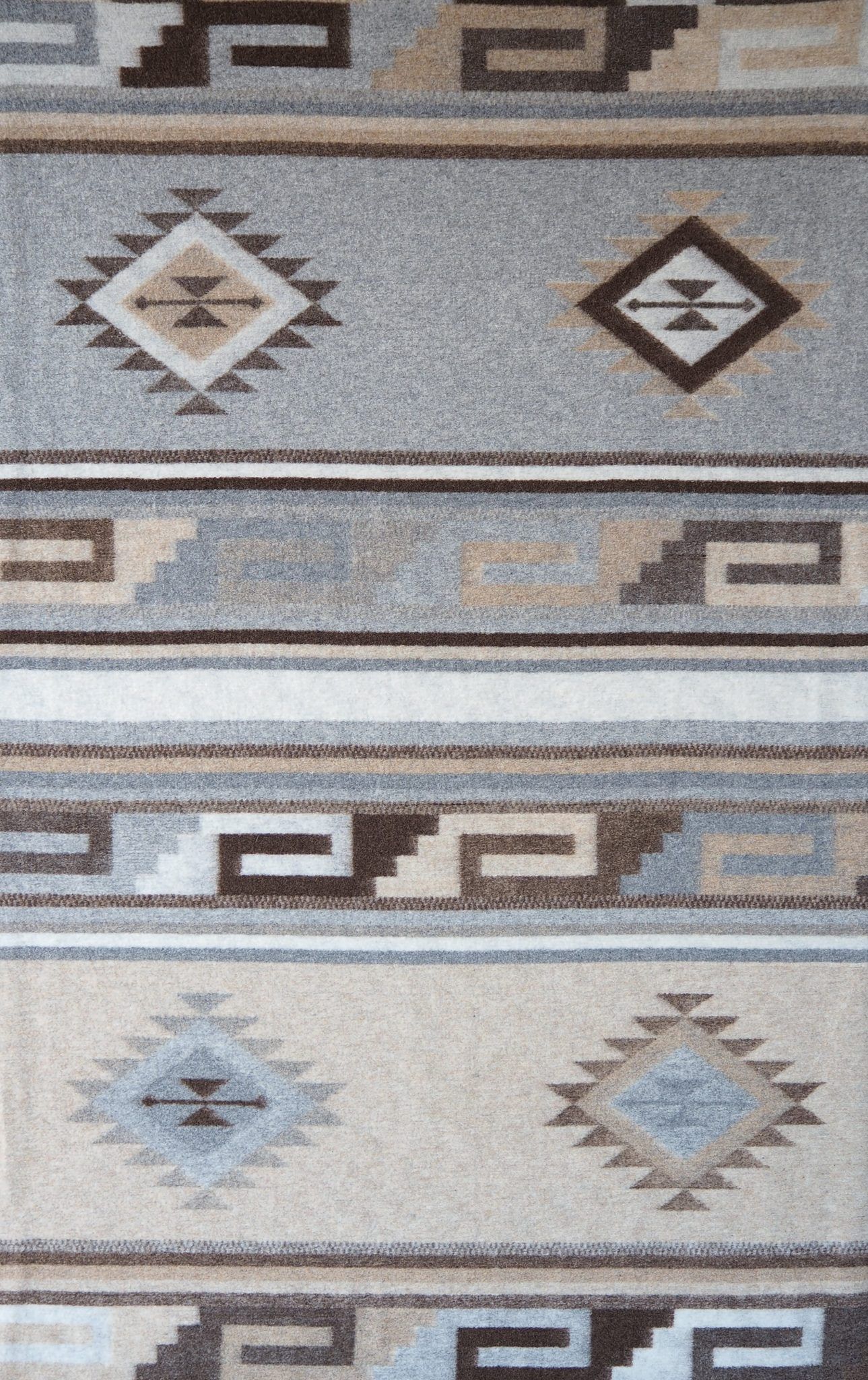 Biella Fabrics | Coperta Joshuaw Rombi Grigio/Beige - Fabbrica Ski Sises