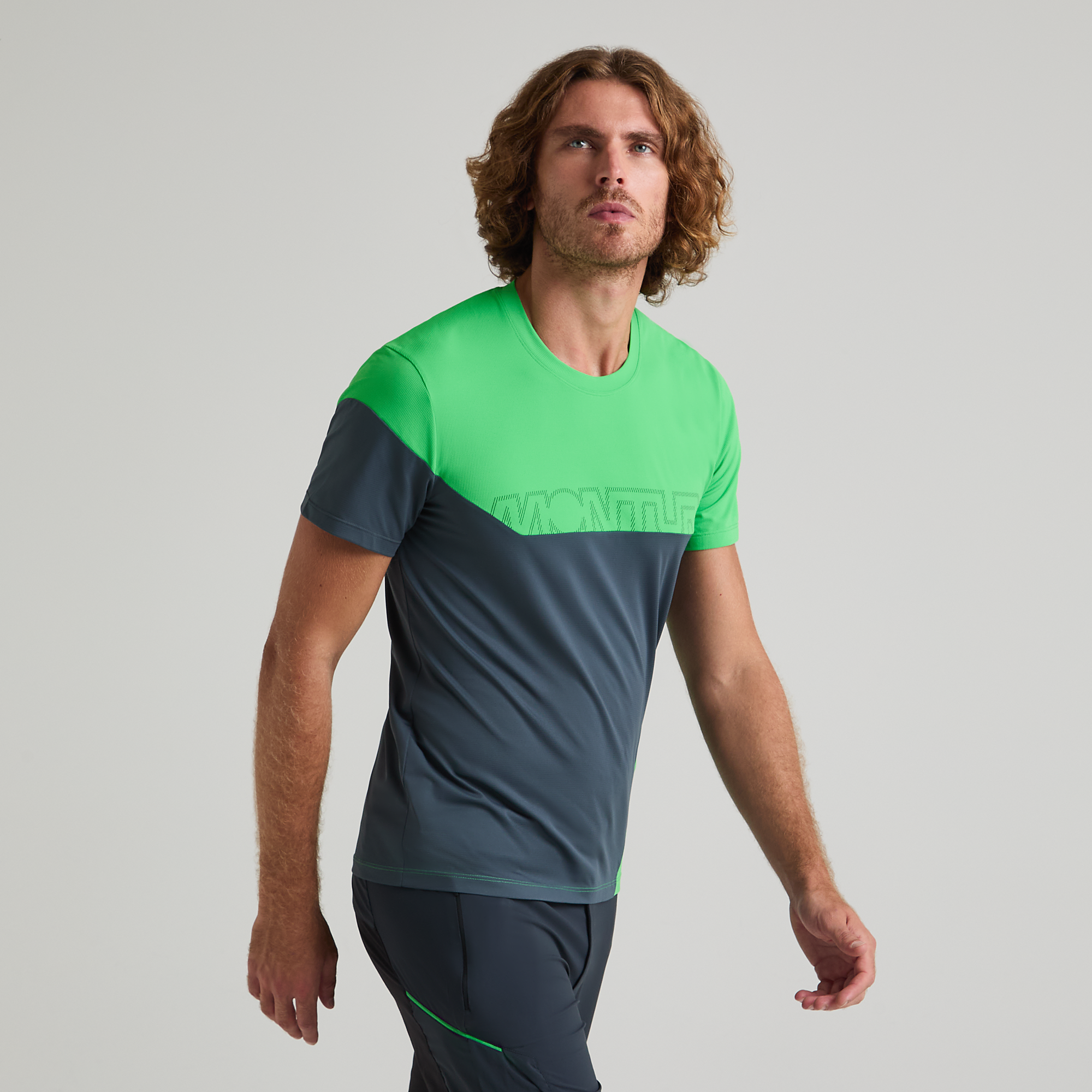 Camiseta Mix-Up Hombre Vibe Green/Piombo