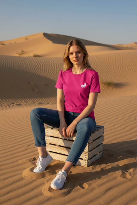 T-shirt Classic Logo Femme Electric Magenta