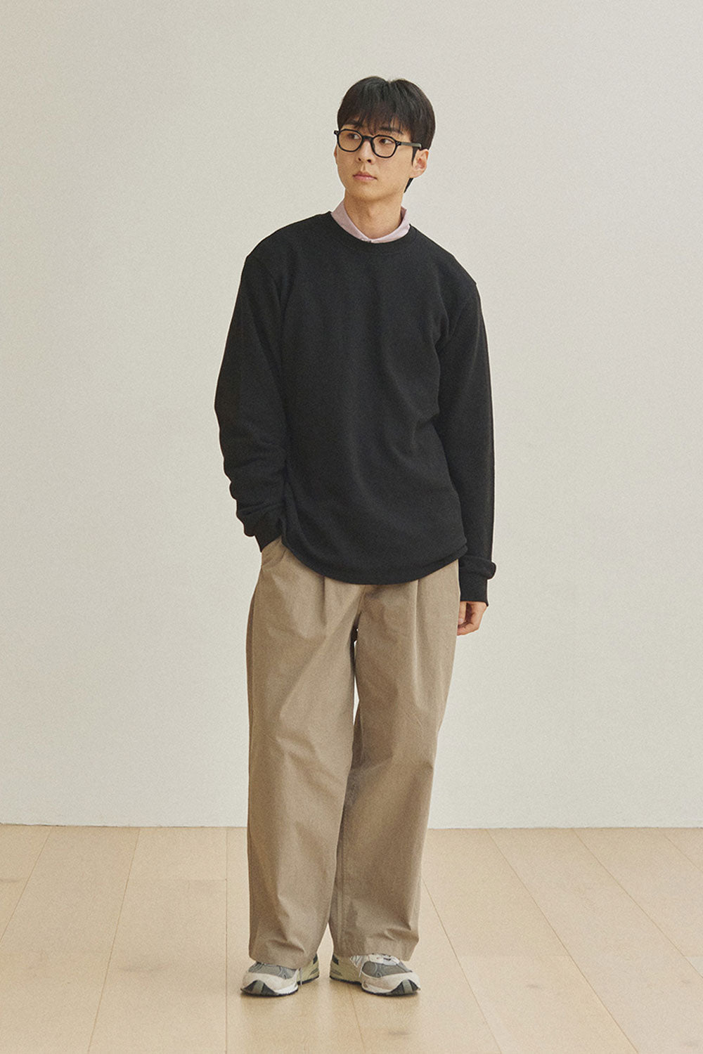 Two Tuck Wide CN Pants Hose Beige