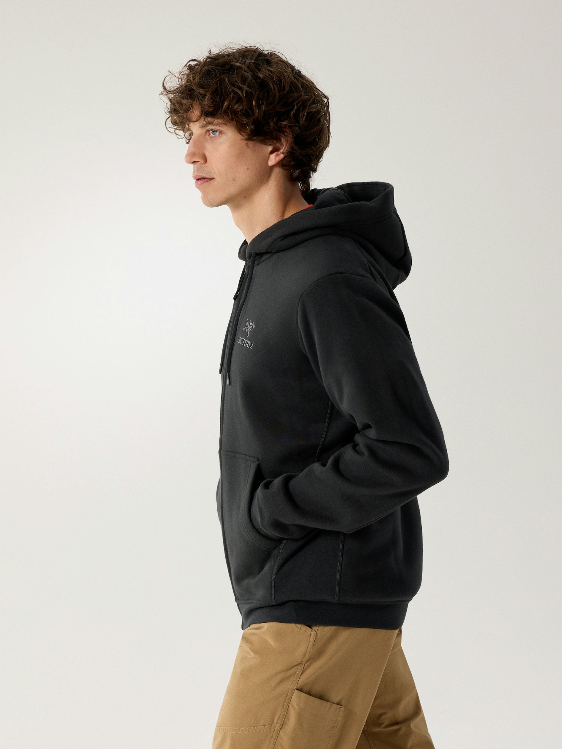 Maglia Emblem Fleece Full Zip Uomo Black