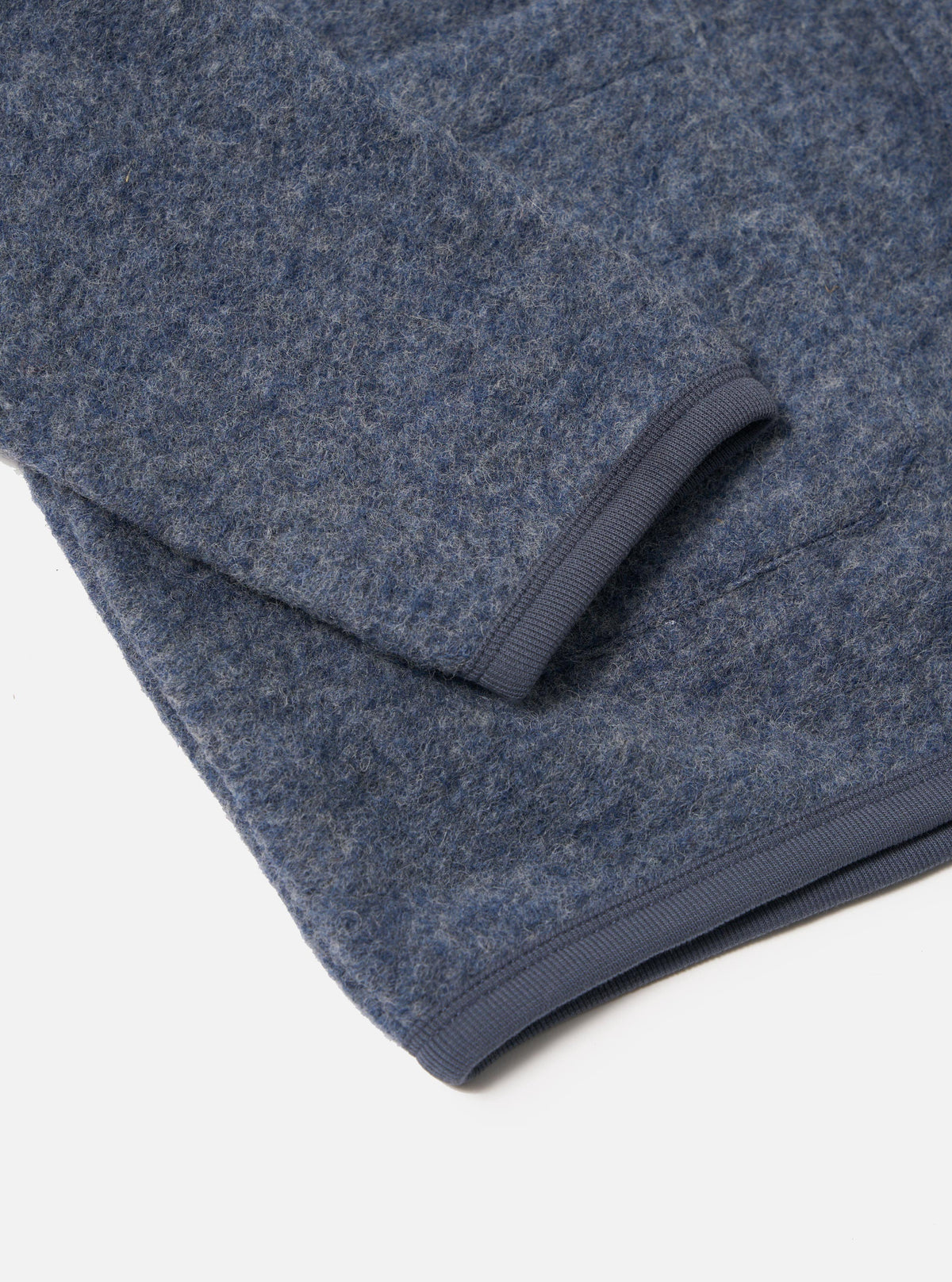 Cardigan Wool Fleece Homme State Blue