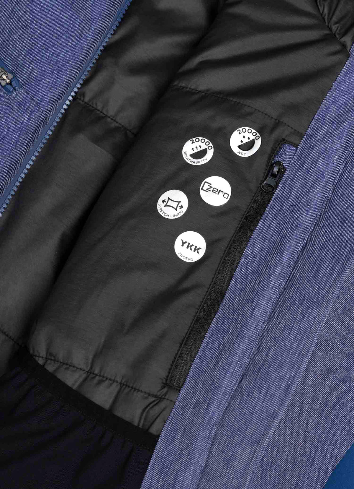Mann Denim Jacke Blu Midnight