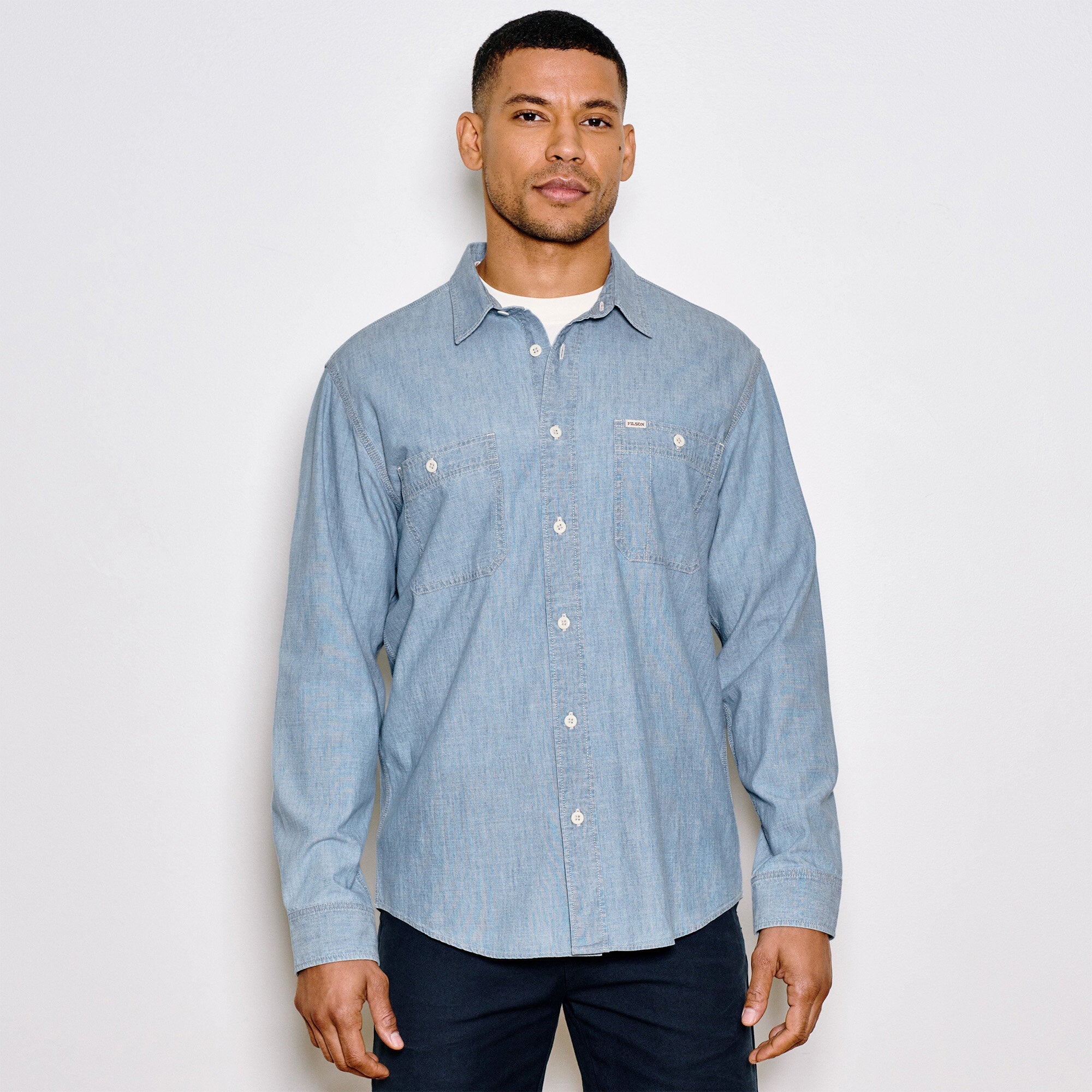 Mann Chambray Cpo Hemd Light Indigo