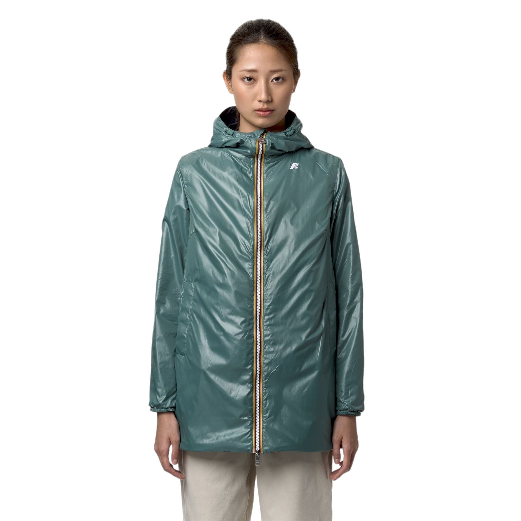 Kway | Giacca Sophie Eco Plus Reversible Donna Blue Depth/Green - Fabbrica Ski Sises