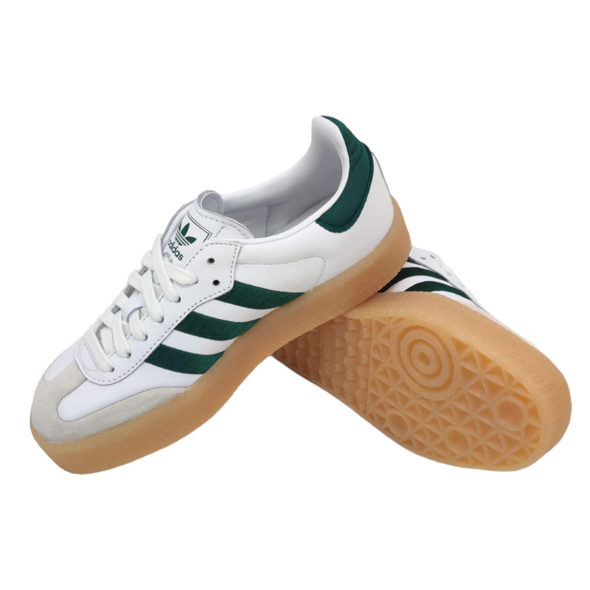 Adidas | Scarpe Sambae Donna Cloud White/Collegiate Green/Gum - Fabbrica Ski Sises