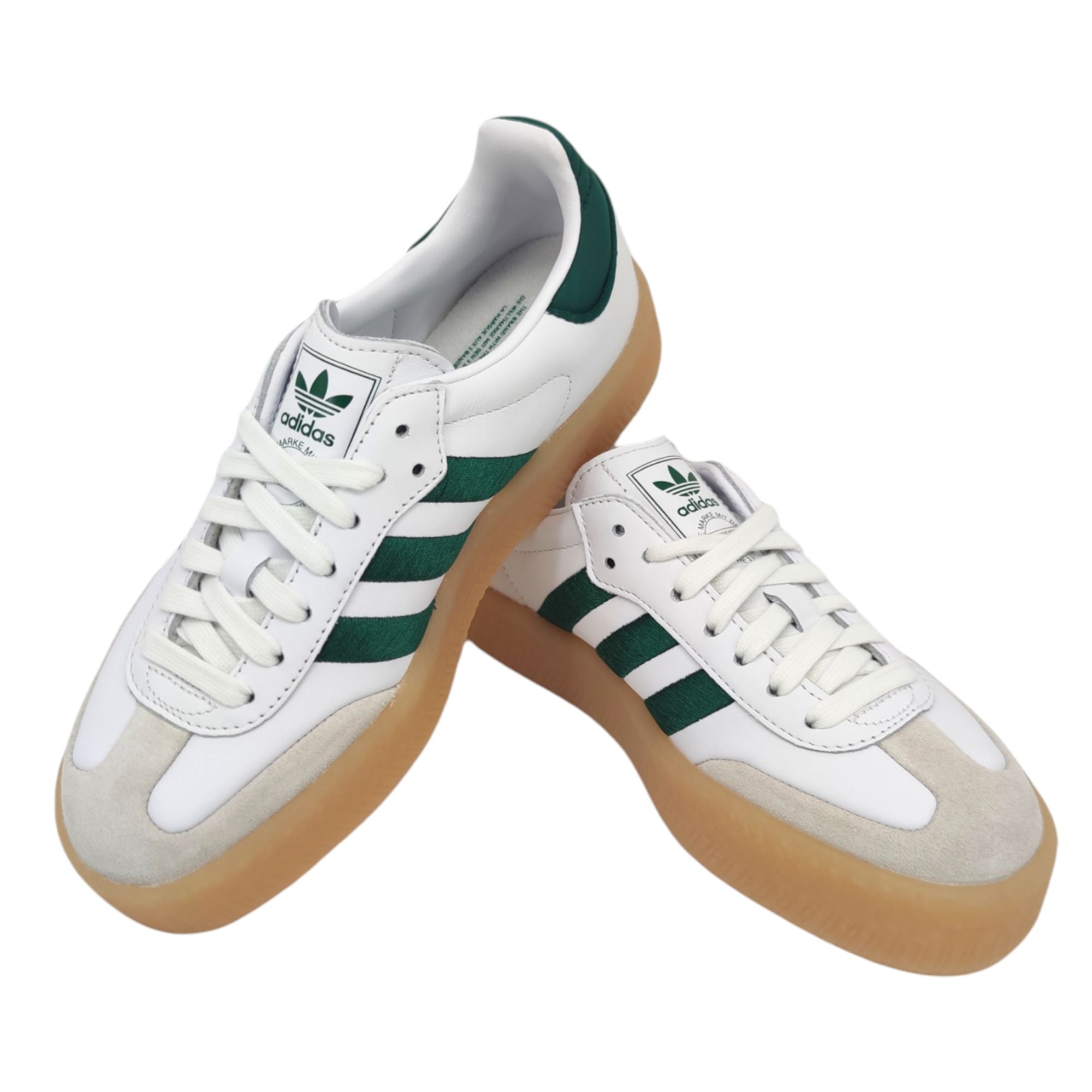 Adidas | Scarpe Sambae Donna Cloud White/Collegiate Green/Gum - Fabbrica Ski Sises