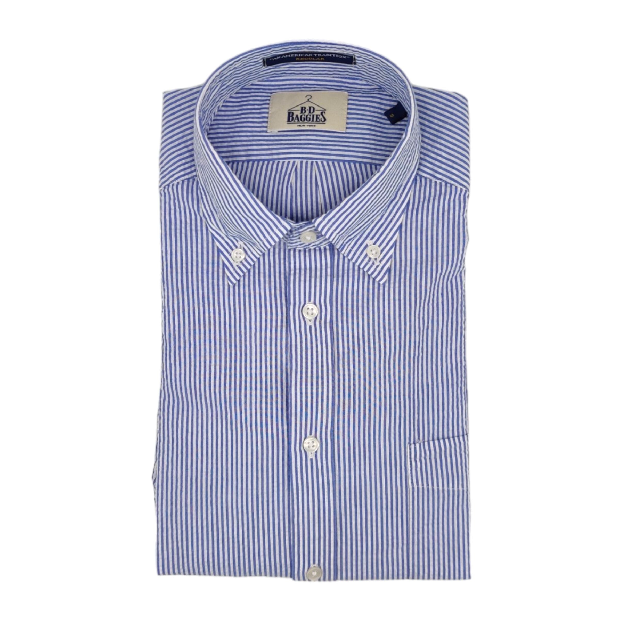Camicia Bradford Cotton Stripes Uomo White/Blue