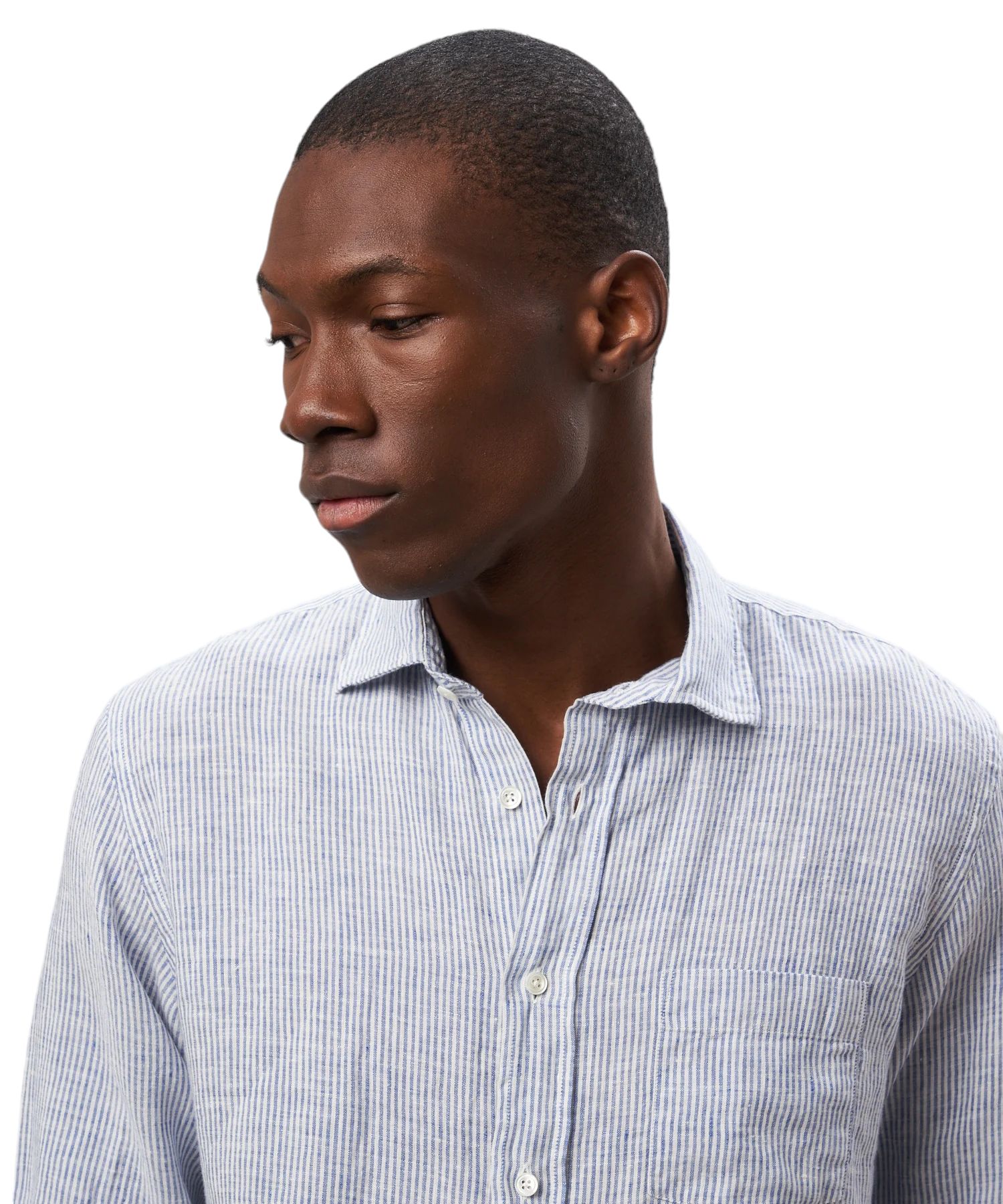 Hartford | Camicia Paul Oxford Linen Uomo White/Navy - Fabbrica Ski Sises