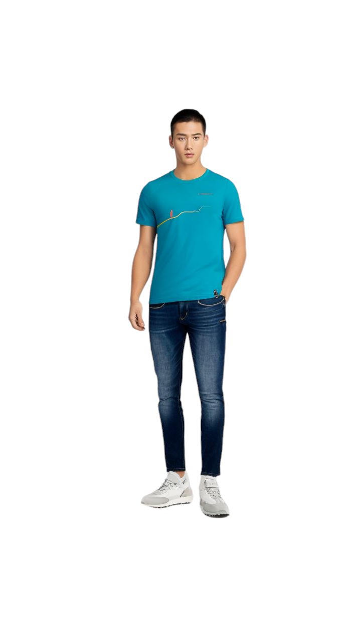 T-shirt Trail Uomo Tropic Blue