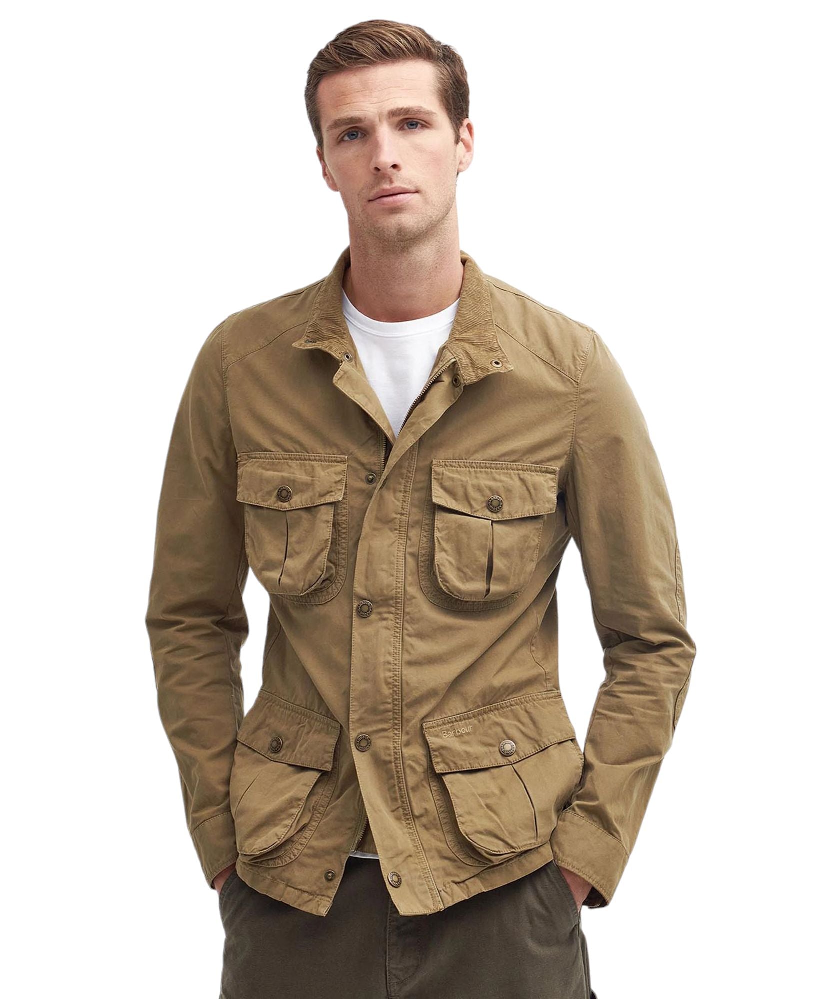 Barbour | Giacca Corbridge Utility Uomo Bleached Olive - Fabbrica Ski Sises