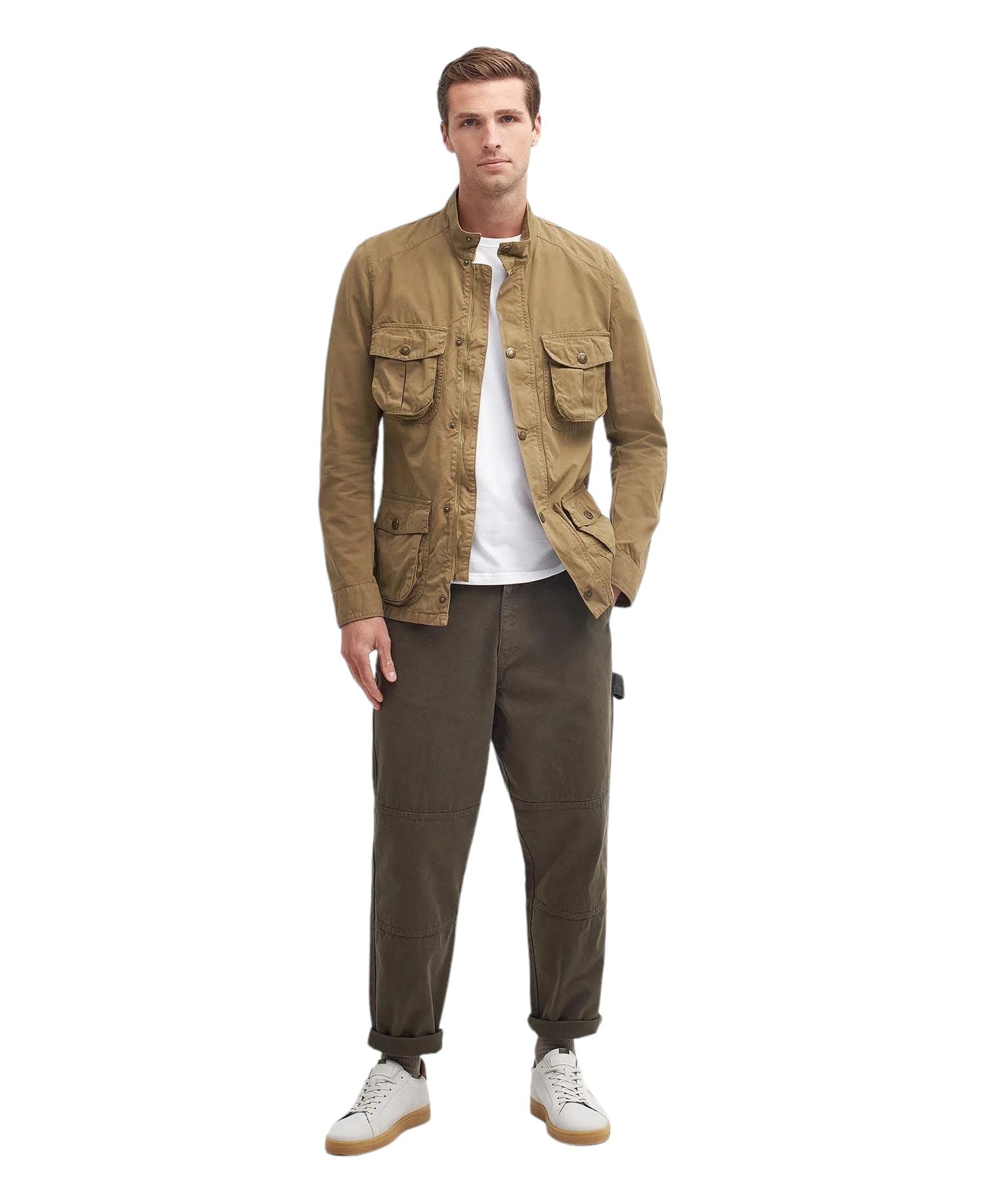 Barbour | Giacca Corbridge Utility Uomo Bleached Olive - Fabbrica Ski Sises