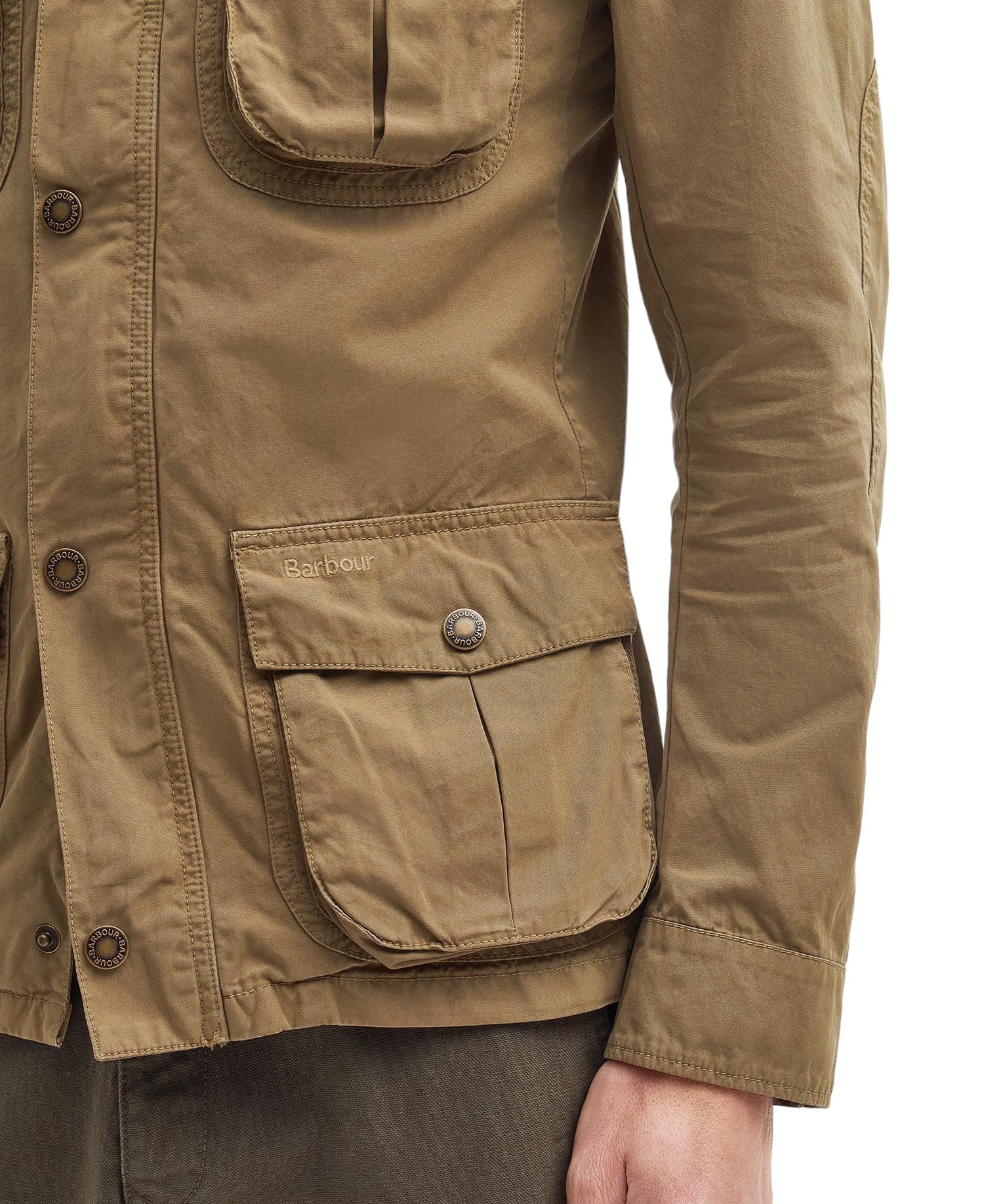 Barbour | Giacca Corbridge Utility Uomo Bleached Olive - Fabbrica Ski Sises