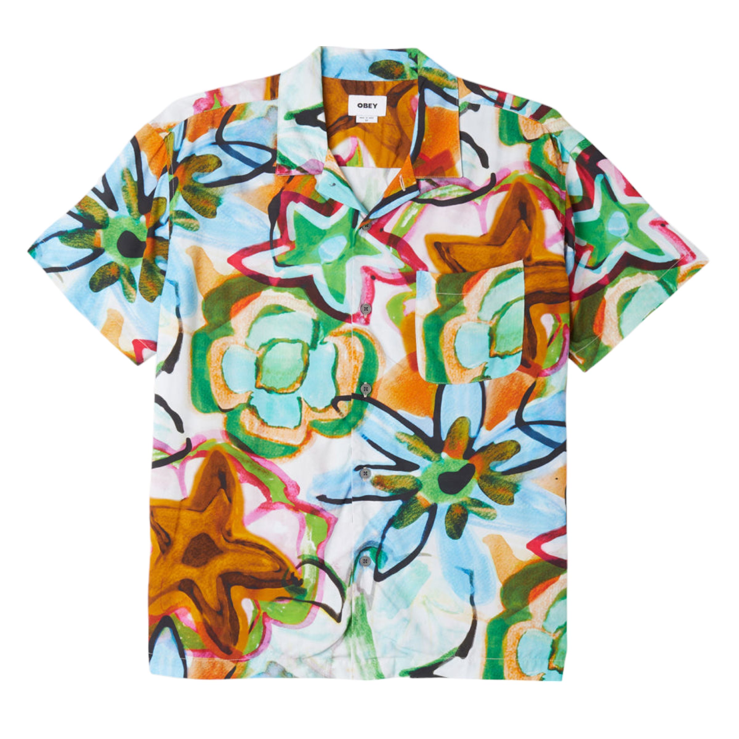 Obey | Camicia Requiem Uomo Golden Brown Multi - Fabbrica Ski Sises