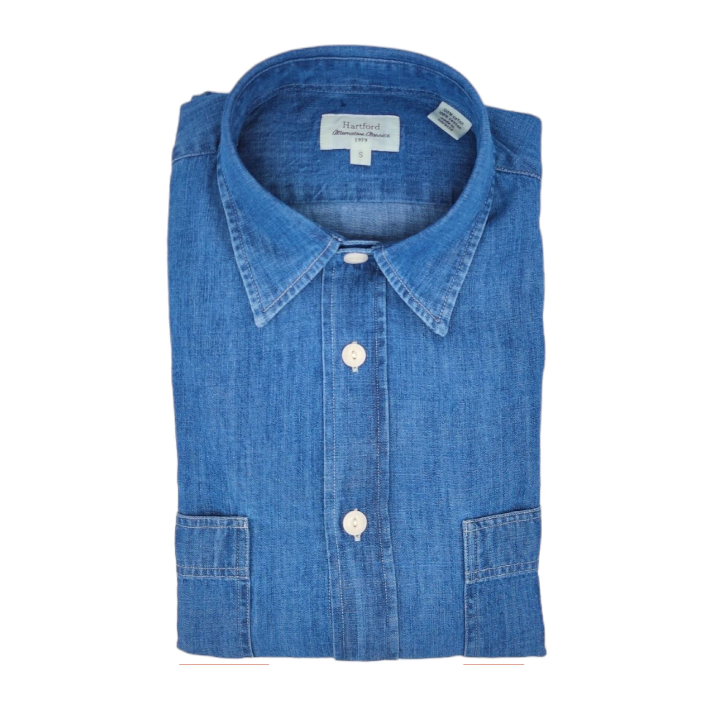 Hartford | Camicia Pocket Uomo Indigo - Fabbrica Ski Sises