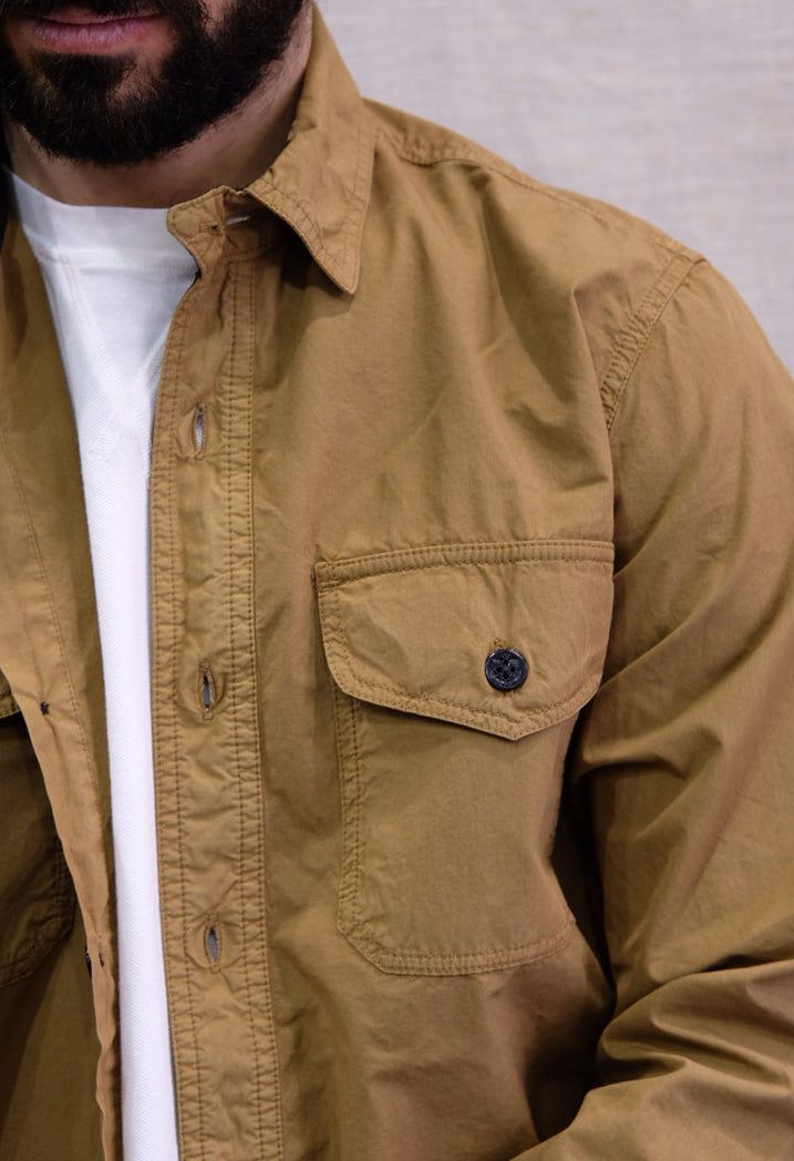 Chesapeake'S | Camicia Cpo Popeline Uomo Tobacco - Fabbrica Ski Sises