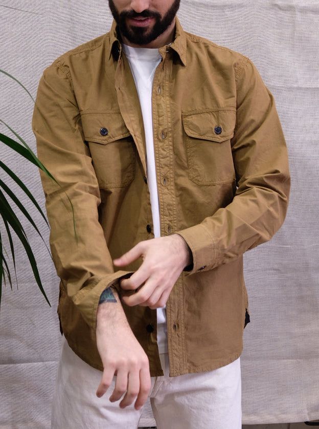 Chesapeake'S | Camicia Cpo Popeline Uomo Tobacco - Fabbrica Ski Sises