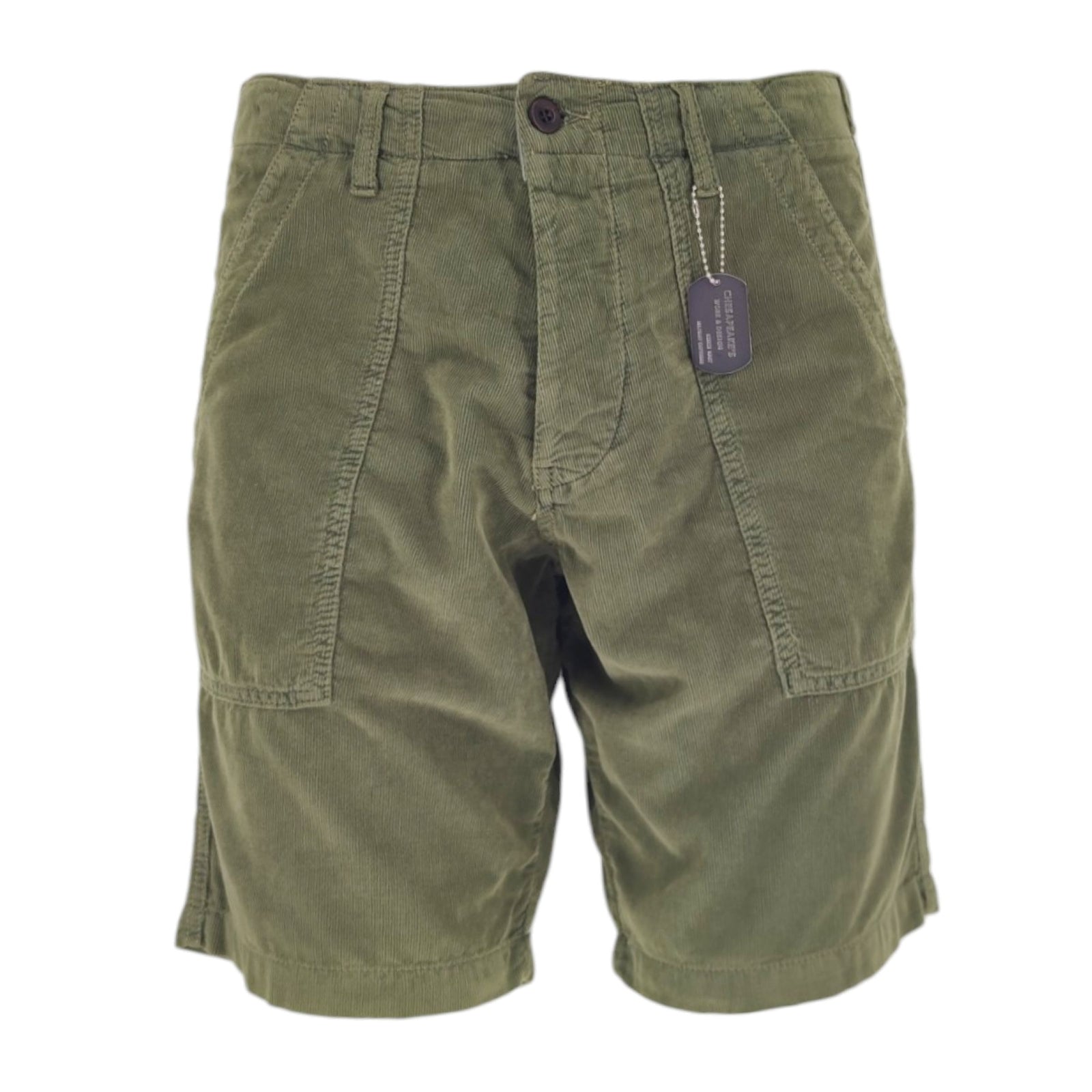 Chesapeake'S | Pantaloncini Shannon Corduroy Uomo Military Green - Fabbrica Ski Sises