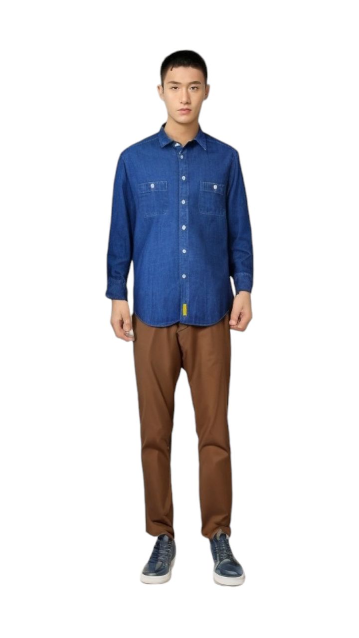 Bd Baggies | Camicia Miramar Jeans Uomo Shadow Blue - Fabbrica Ski Sises