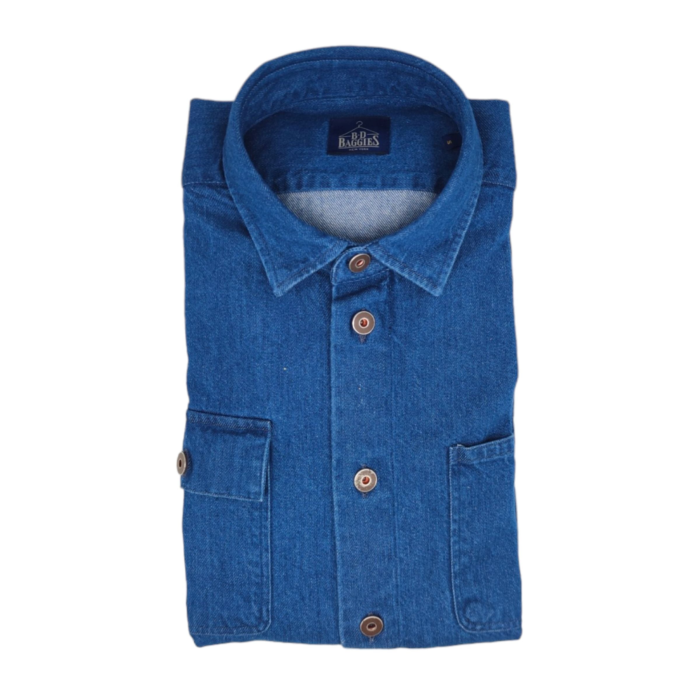 Bd Baggies | Camicia Alfred Uomo Denim Blue - Fabbrica Ski Sises