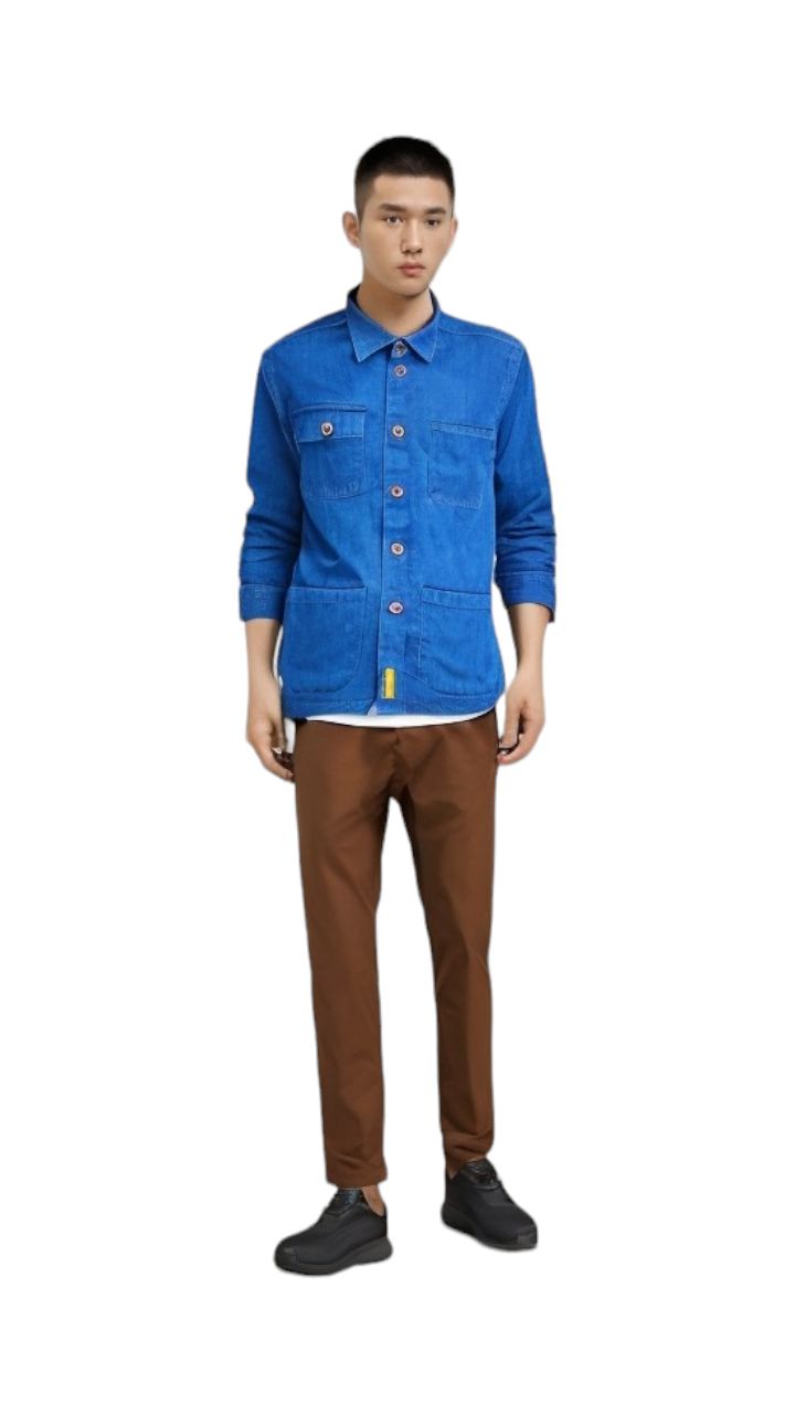 Bd Baggies | Camicia Alfred Uomo Denim Blue - Fabbrica Ski Sises