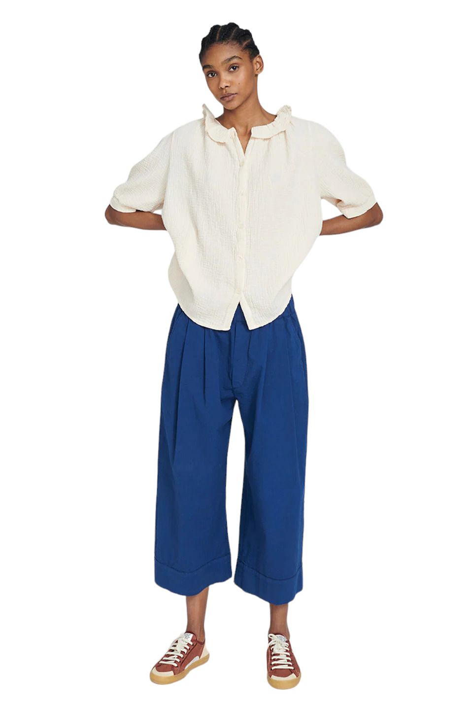 Beatriz Furest | Pantaloni Wide Donna Navy - Fabbrica Ski Sises