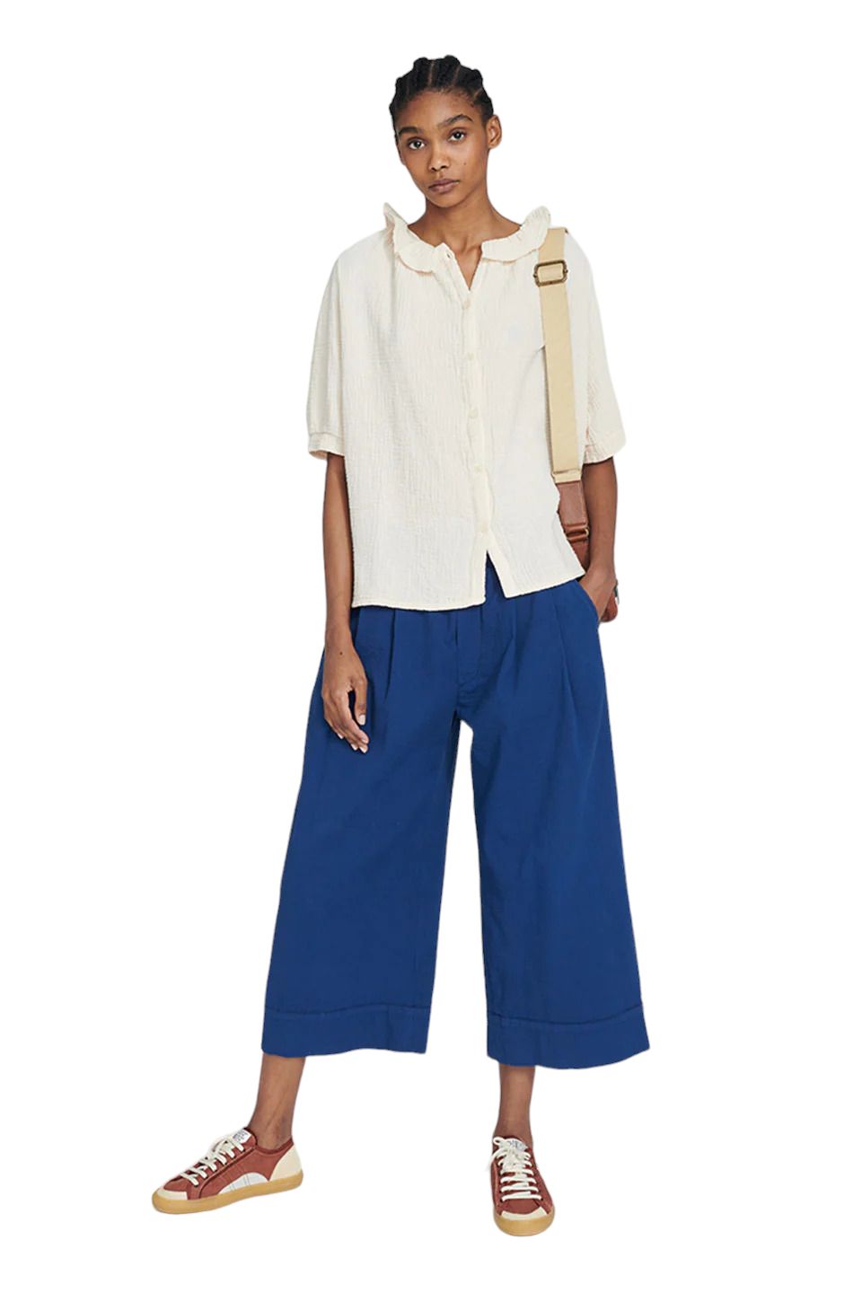 Beatriz Furest | Pantaloni Wide Donna Navy - Fabbrica Ski Sises