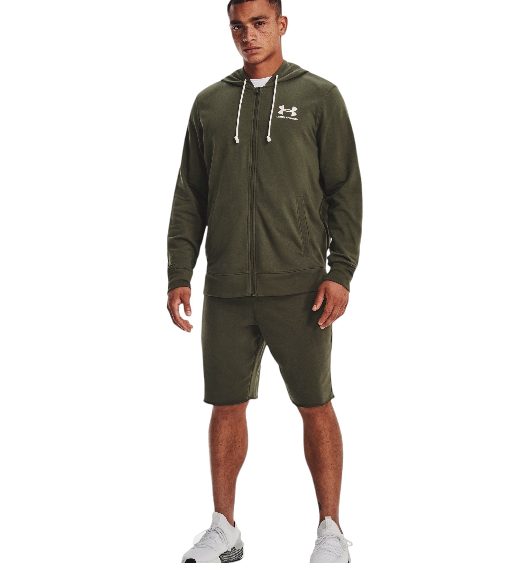 Under Armour | Pantaloncini Rival Terry Uomo Marine Green/Onyx White - Fabbrica Ski Sises
