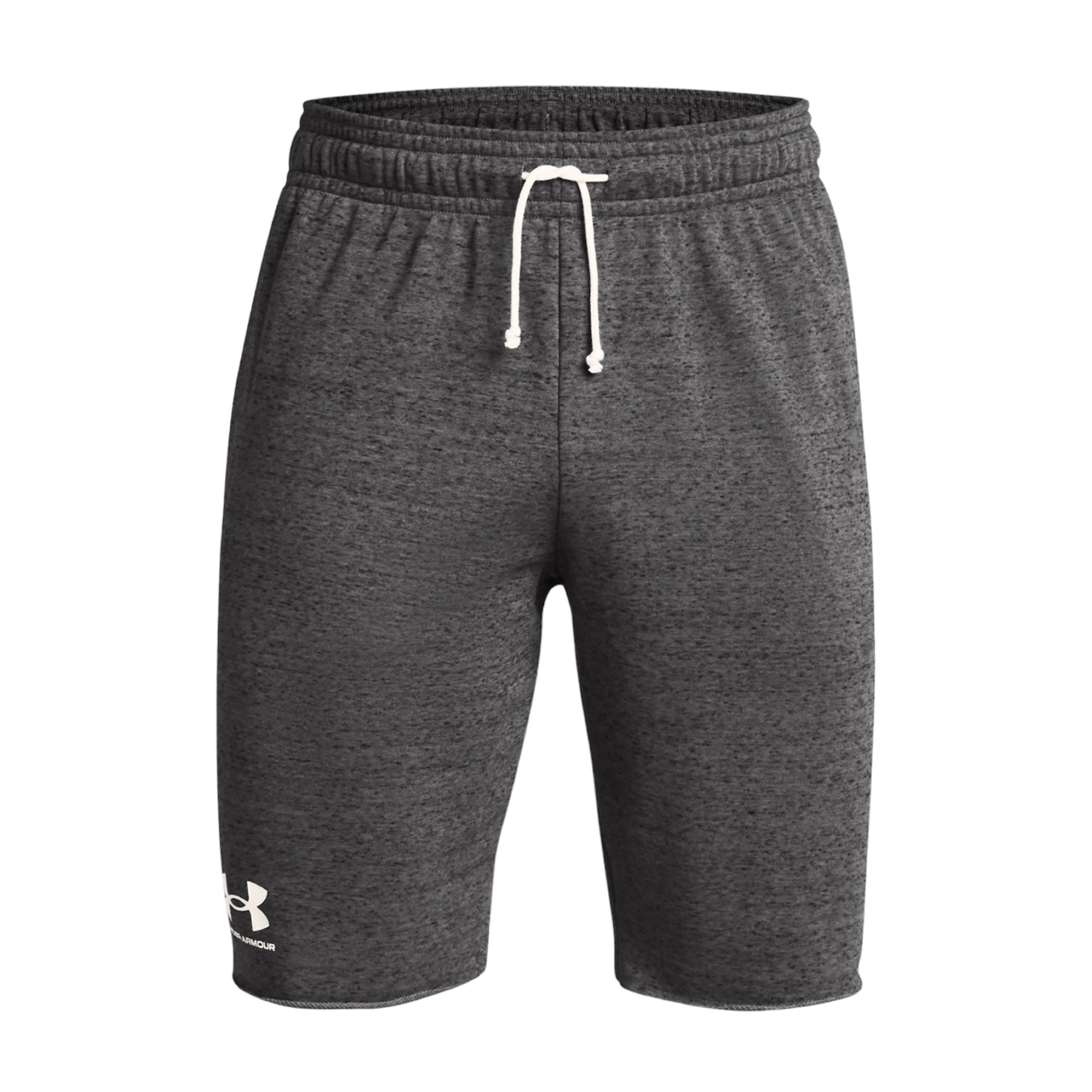 Under Armour | Pantaloncini Rival Terry Uomo Castlerock Light Heather/Onyx White - Fabbrica Ski Sises