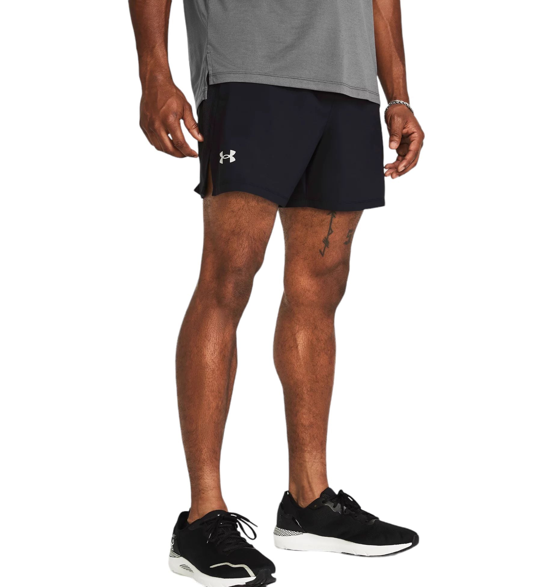 Under Armour | Pantaloncini Launch Unlined 5IN Uomo Black/Reflective - Fabbrica Ski Sises