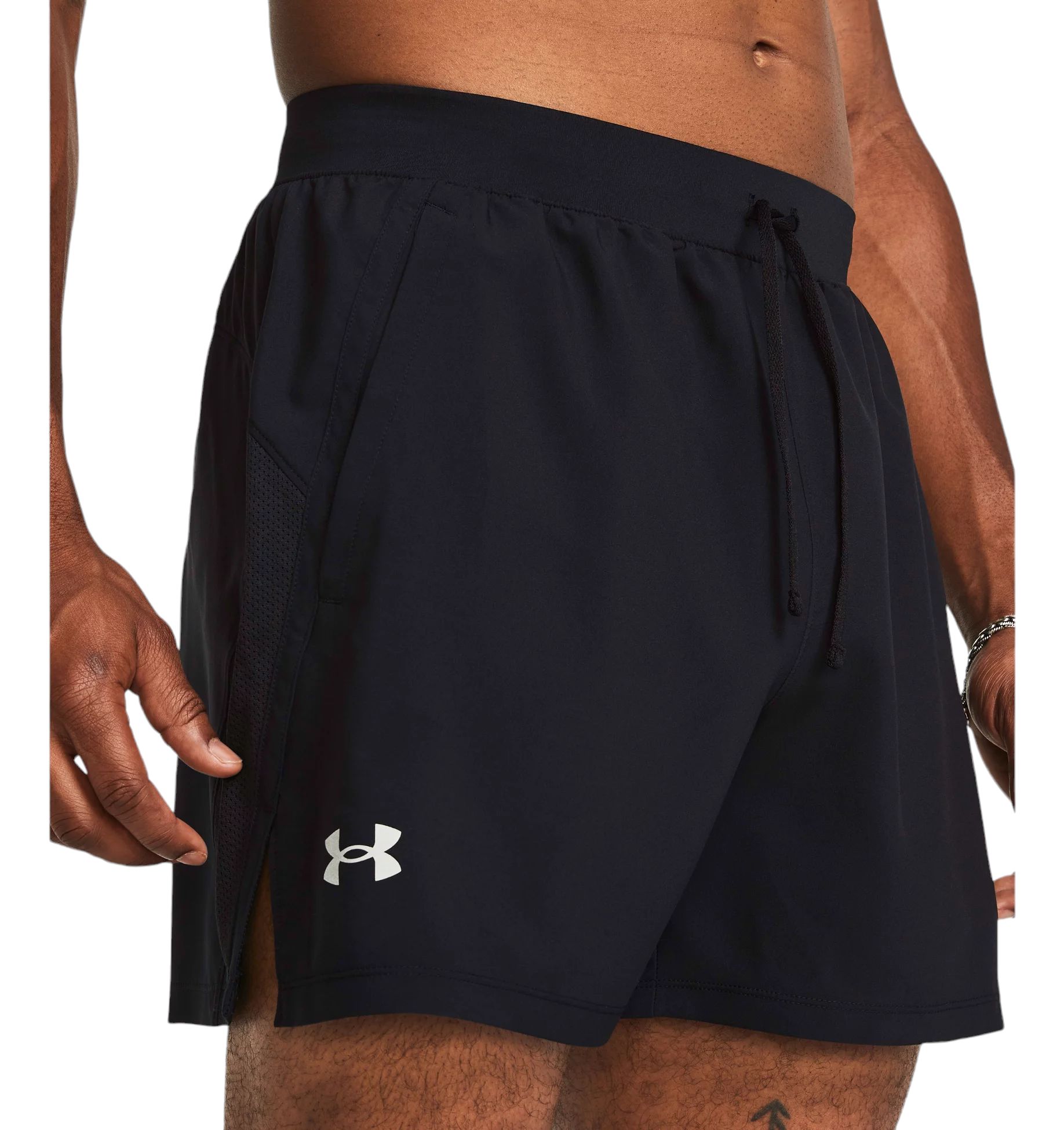 Under Armour | Pantaloncini Launch Unlined 5IN Uomo Black/Reflective - Fabbrica Ski Sises