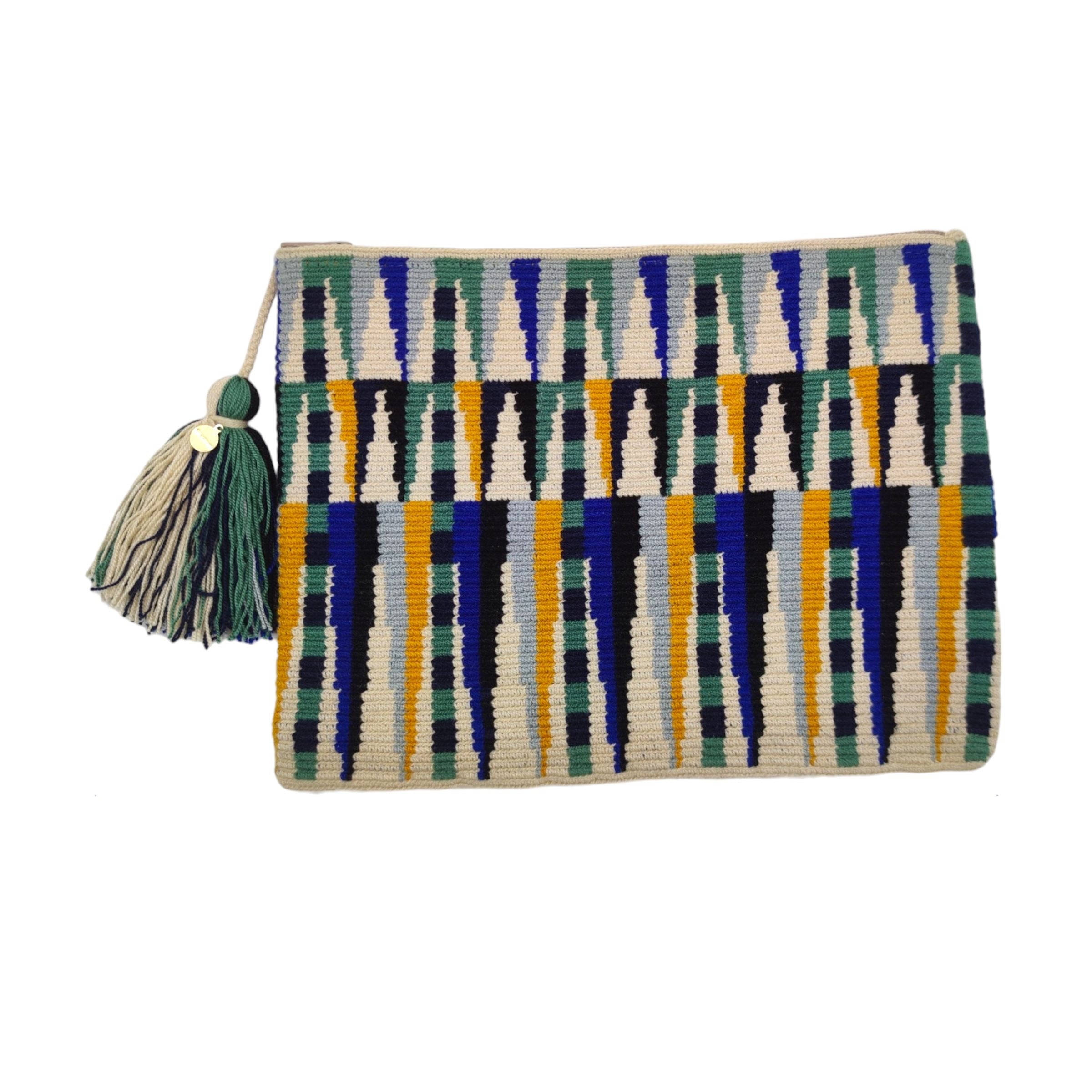 Guanabana | Borsa Clutch Donna Royal Blue/Green - Fabbrica Ski Sises