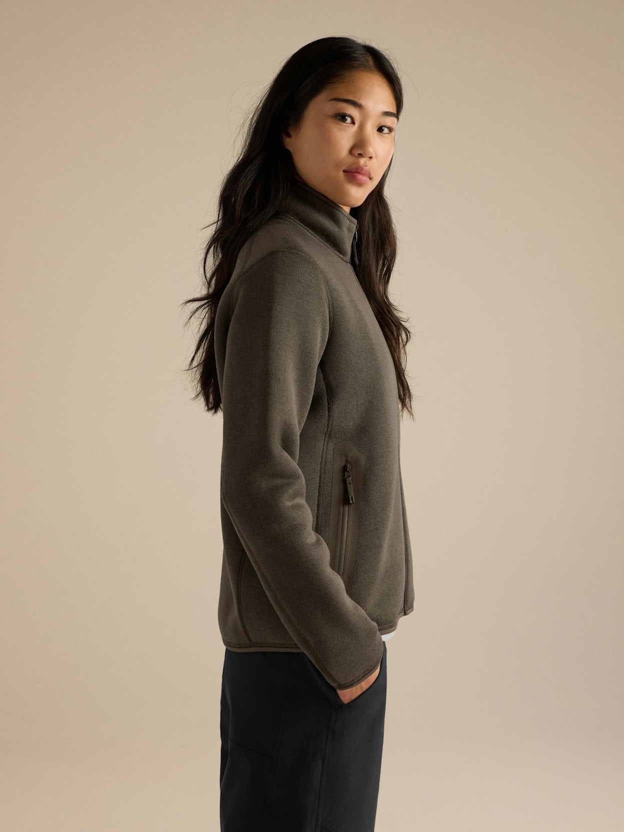 Women's Covert Cardigan Mongoose Heather