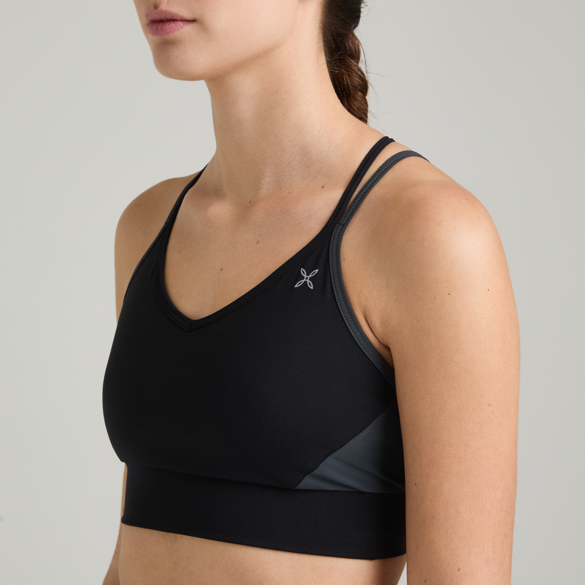 Top Crimp Cross Mujer Black/Piombo