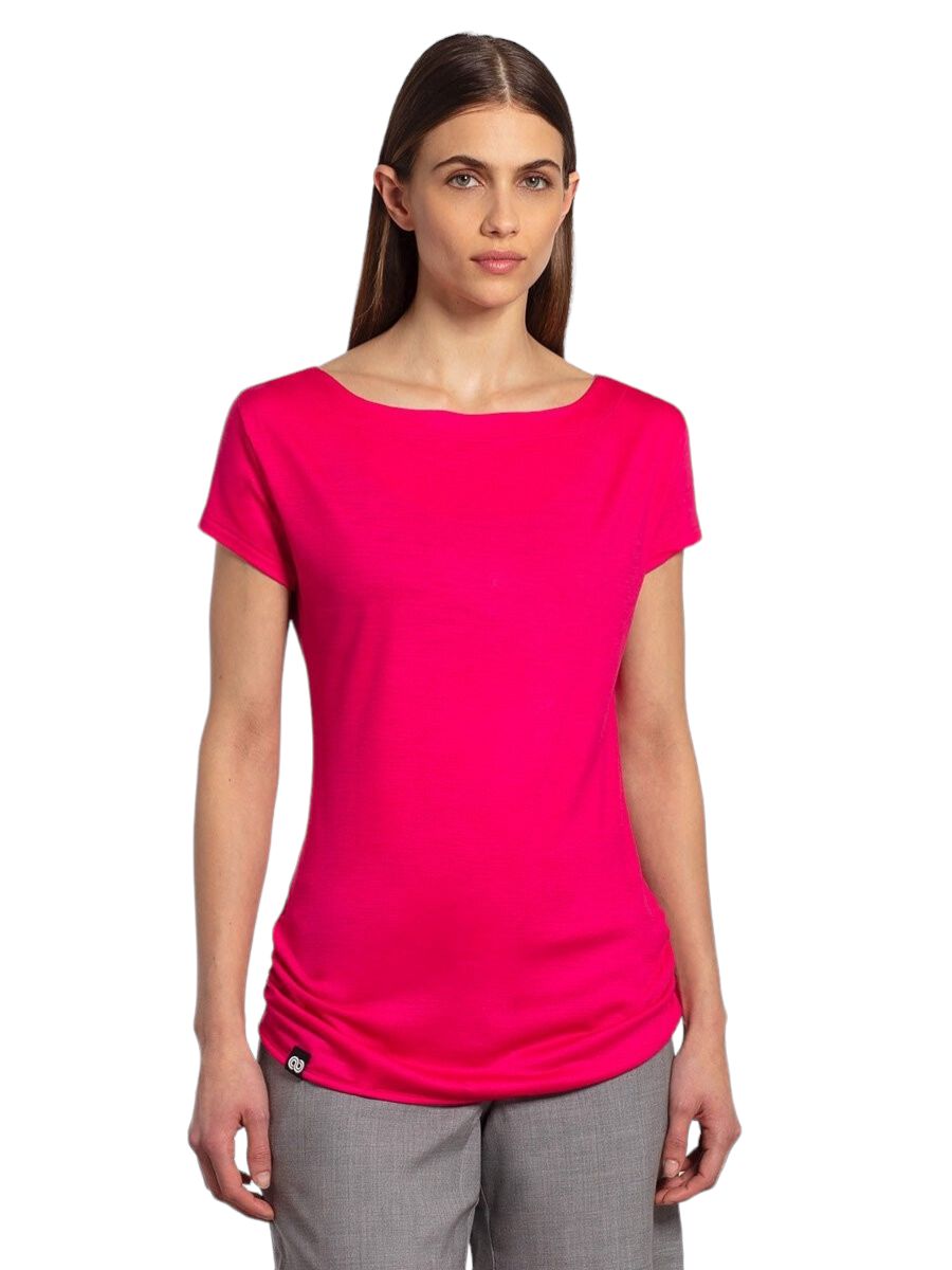 Rewoolution | T-shirt Ava Merino 140 Donna Pink Ray - Fabbrica Ski Sises